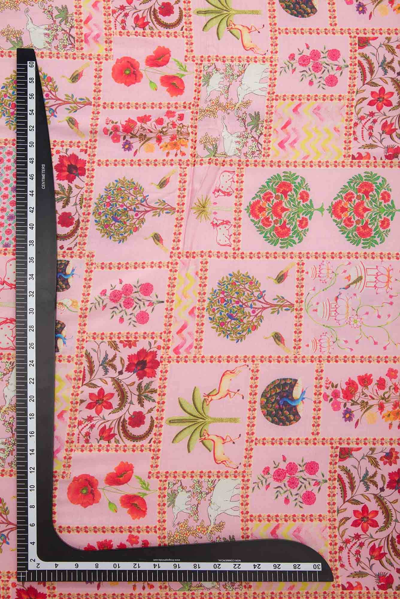 Pink Assam Silk Dress Material