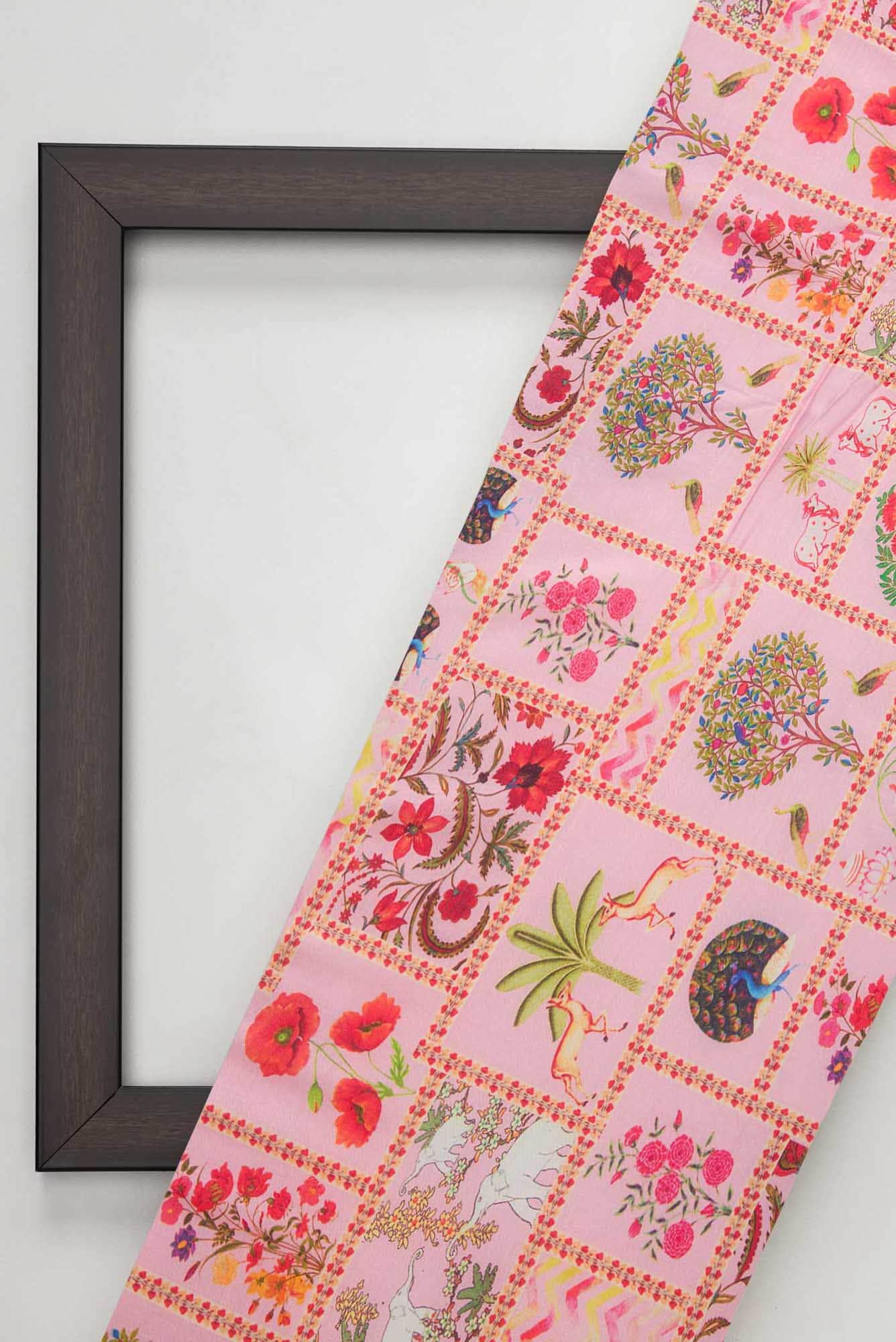 Pink Assam Silk Dress Material