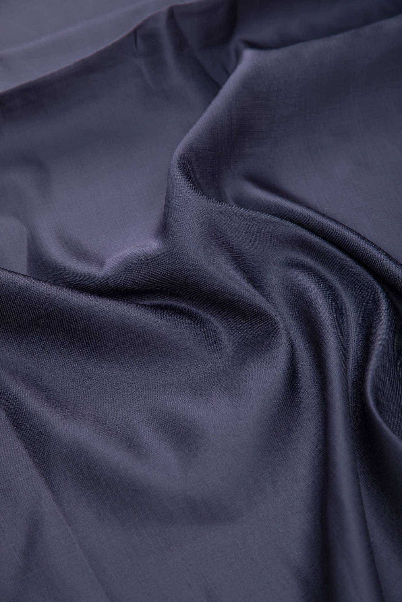 Navy Blue Satin Silk Dress Material