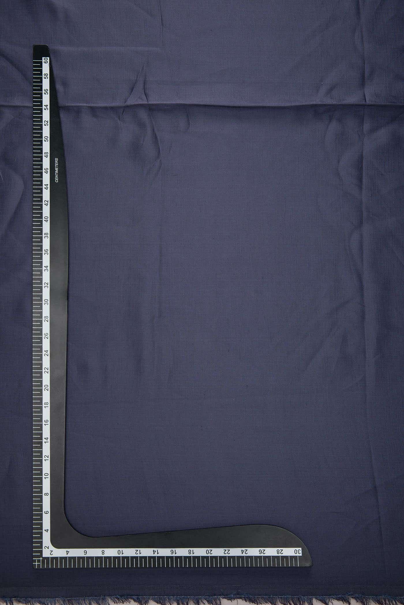 Navy Blue Satin Silk Dress Material