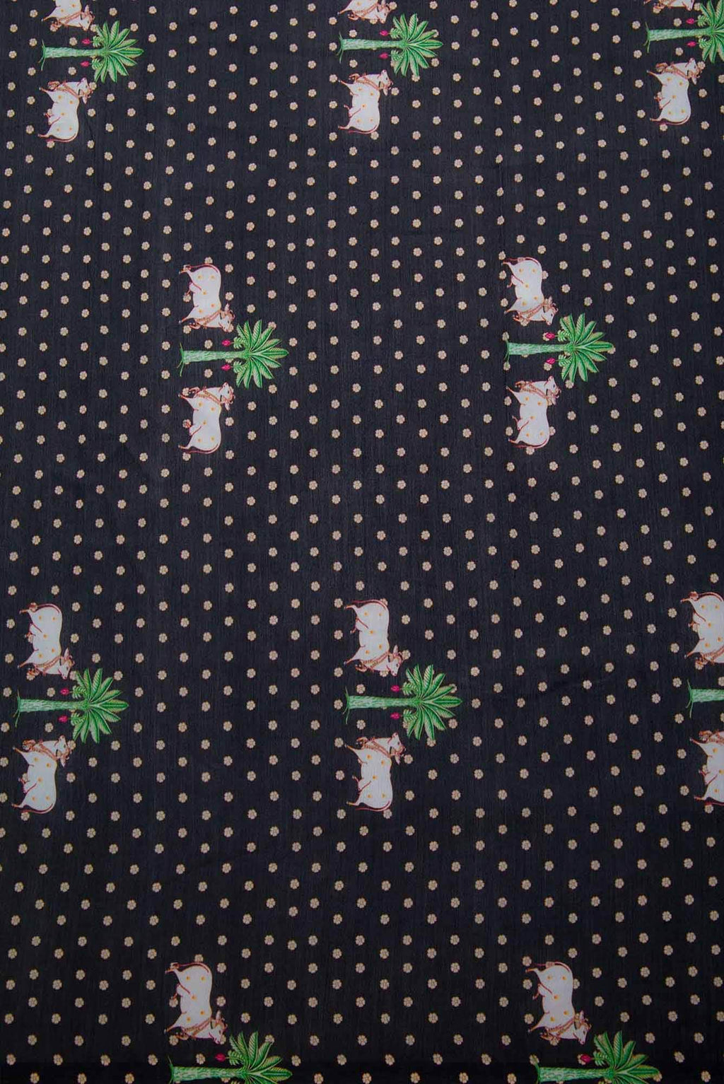 Black Chanderi Silk Dress Material