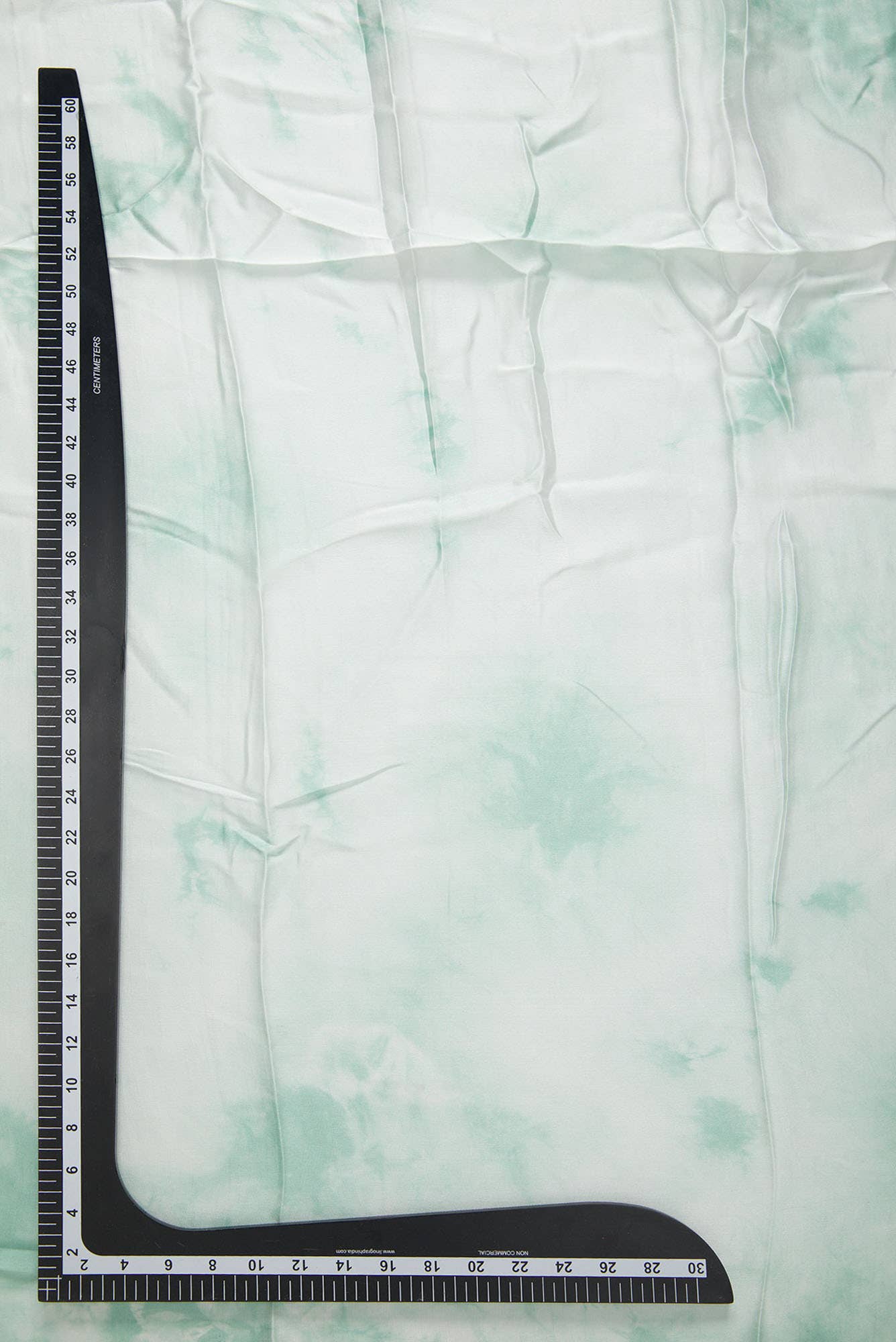 Green and Off White Linen Dress Material