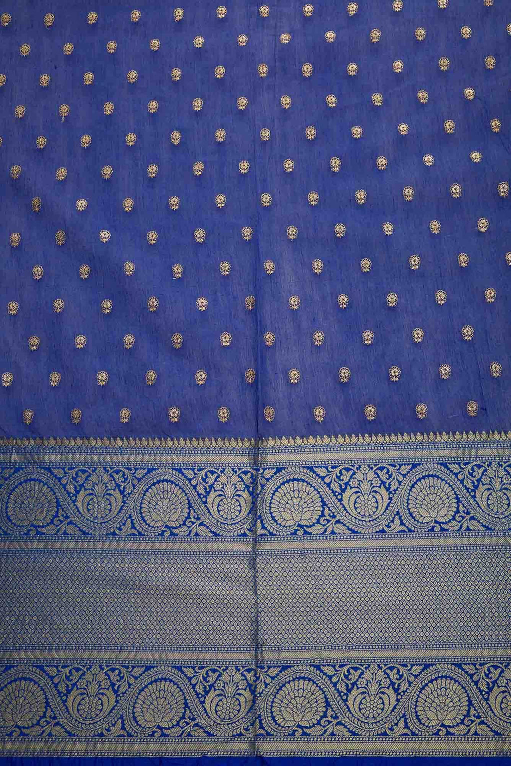 Royal Blue Chanderi Silk Dress Material
