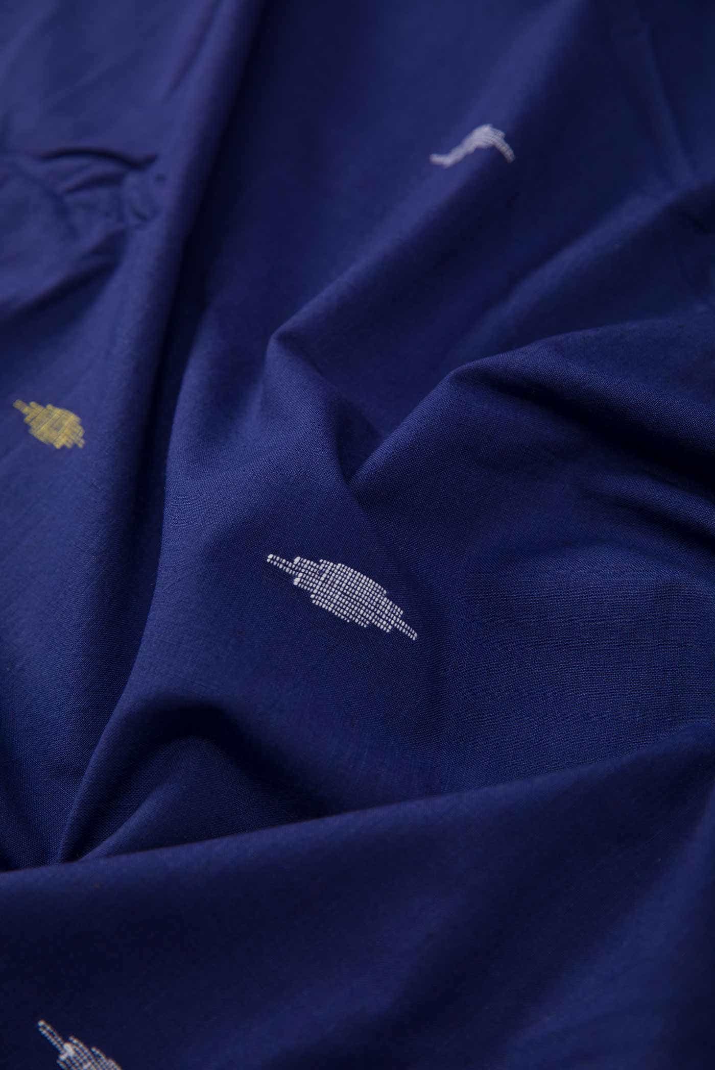 Navy Blue Cotton Dress Material