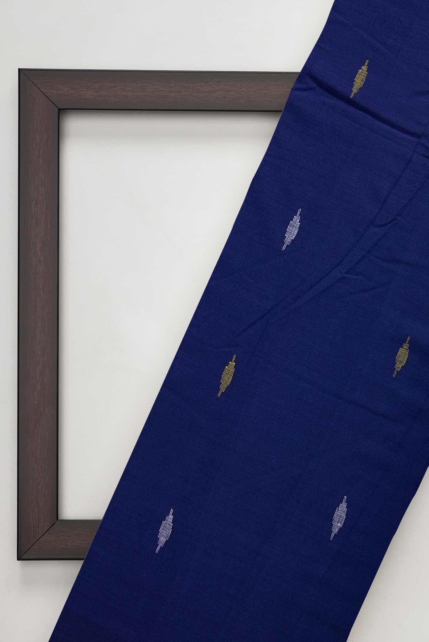 Navy Blue Cotton Dress Material