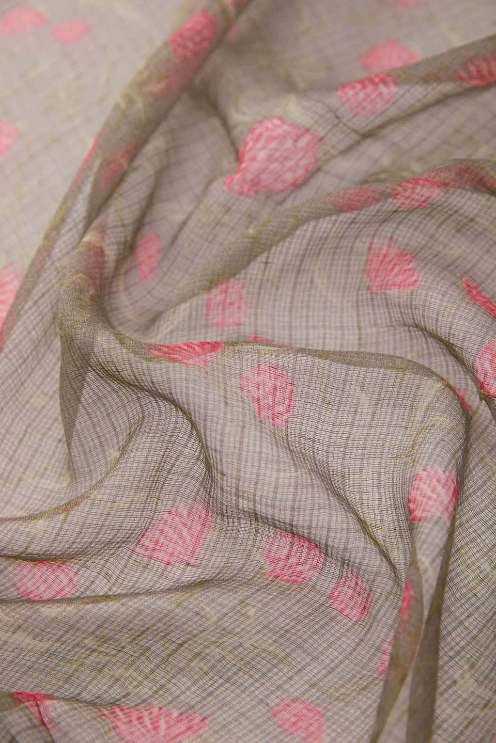 Grey Kota Silk Dress Material