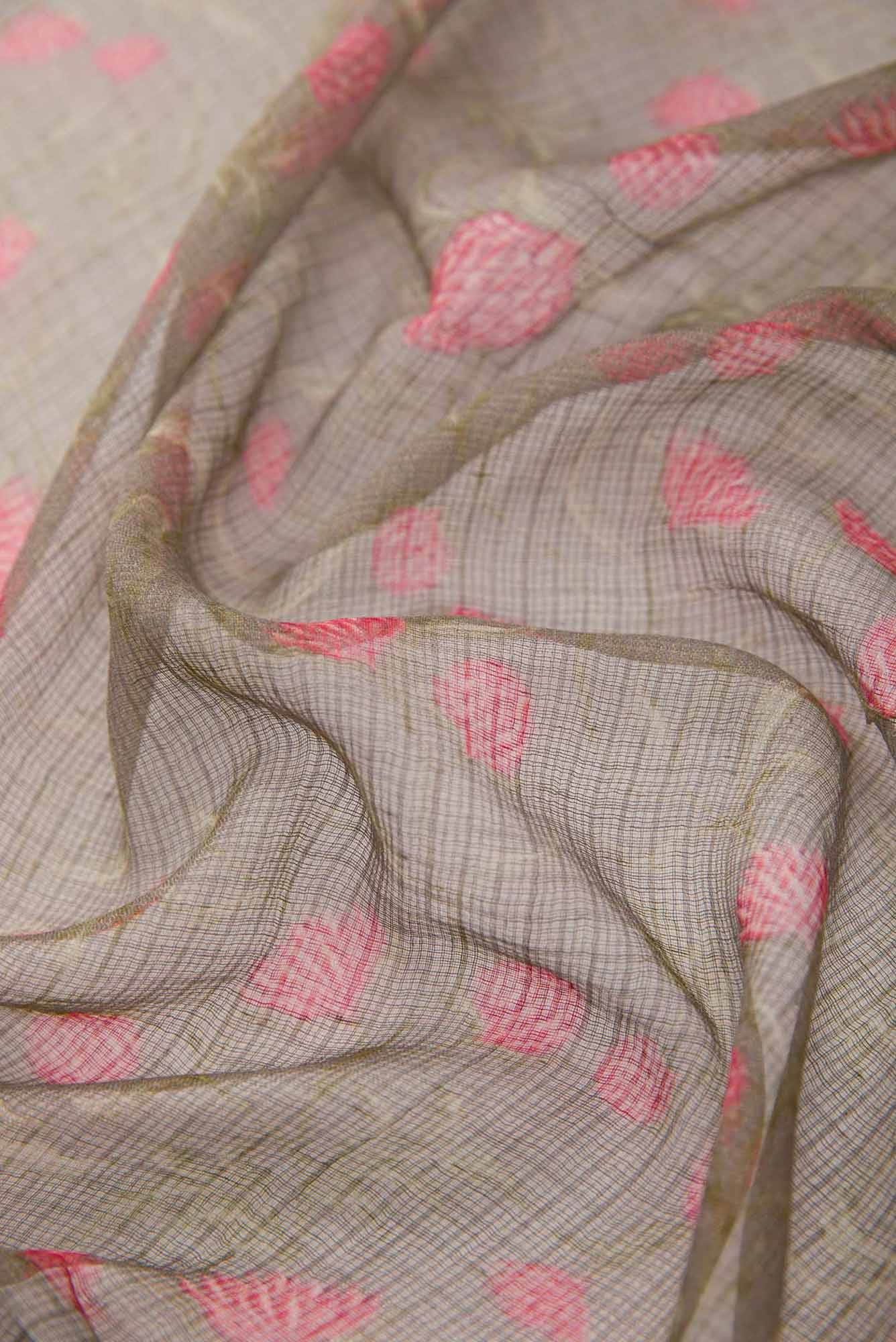 Grey Kota Silk Dress Material