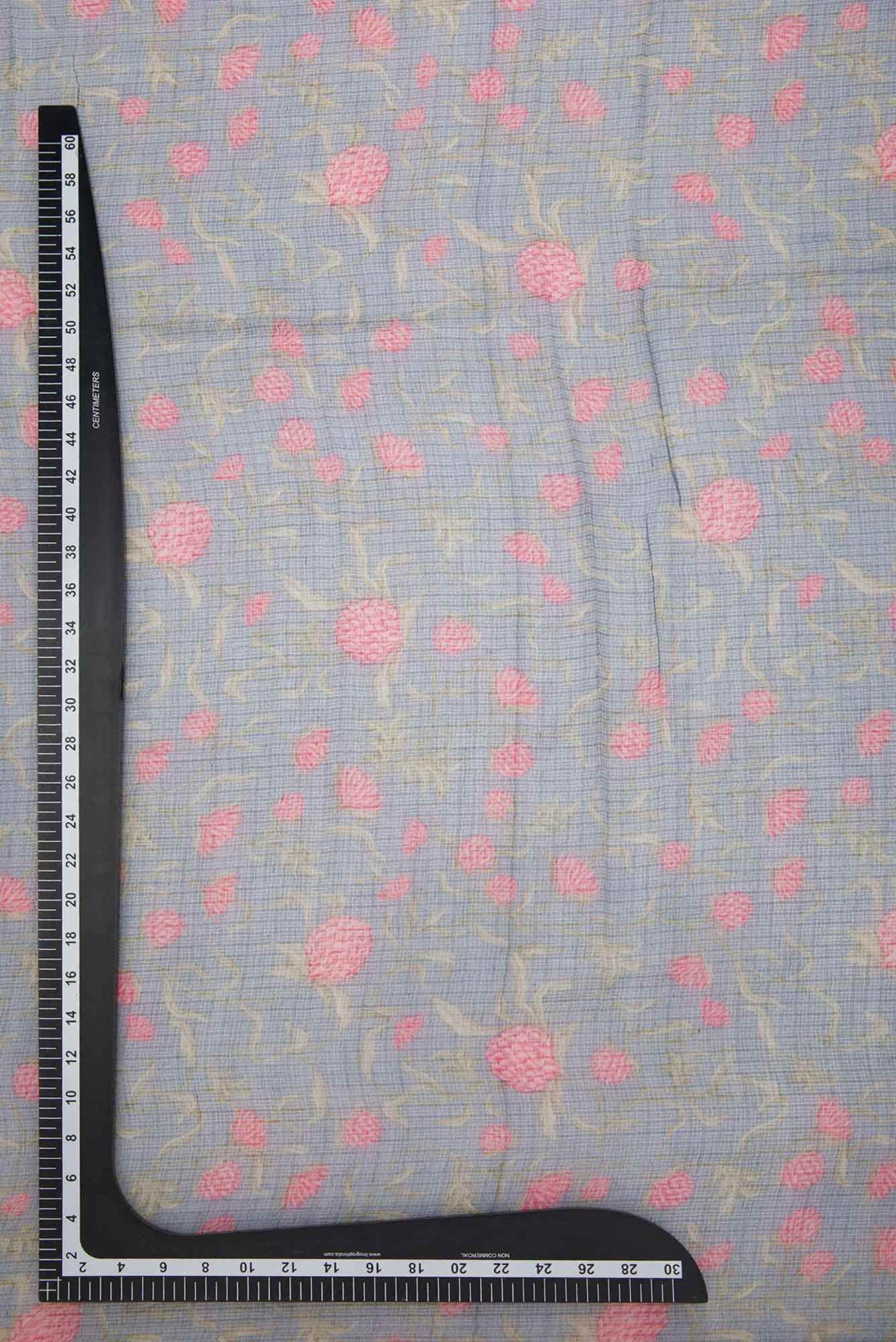 Grey Kota Silk Dress Material