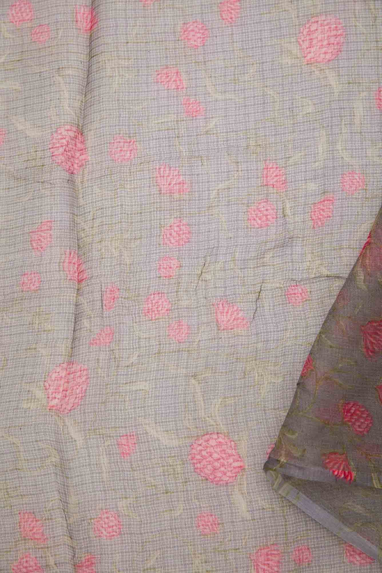 Grey Kota Silk Dress Material