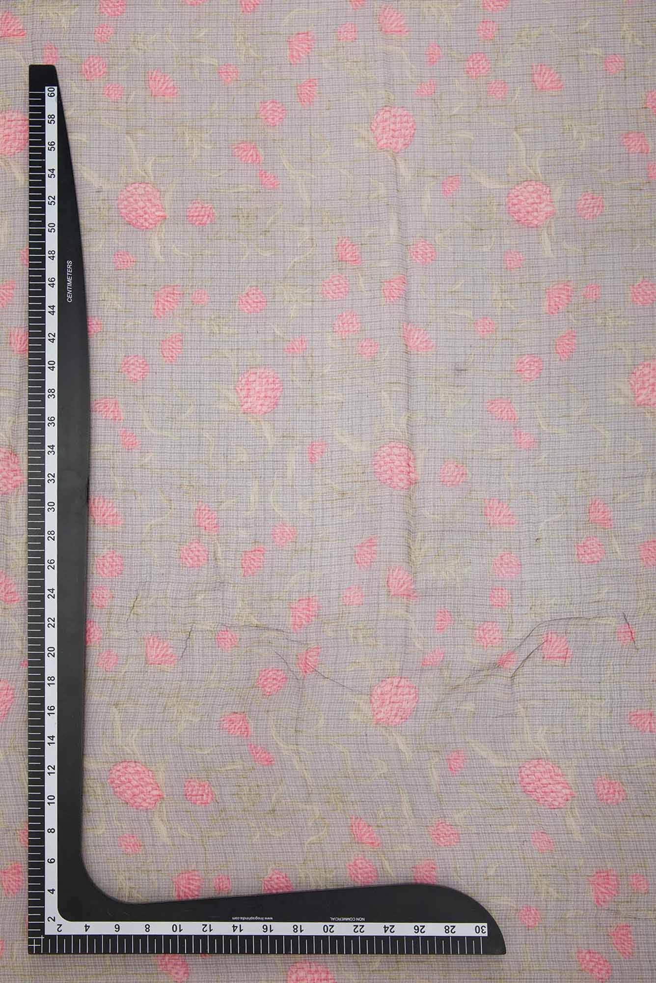 Grey Kota Silk Dress Material