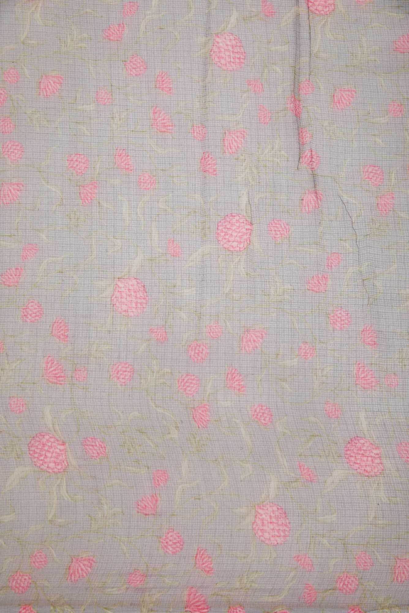 Grey Kota Silk Dress Material