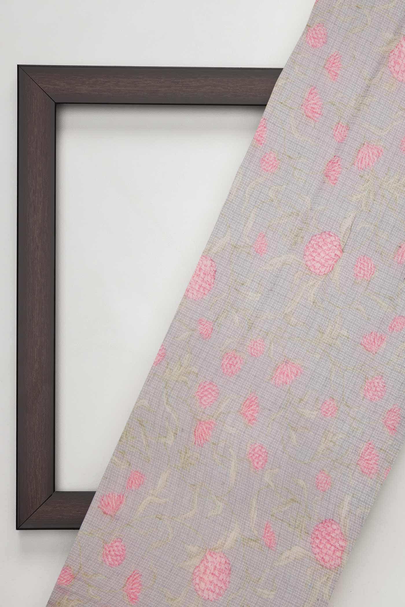 Grey Kota Silk Dress Material