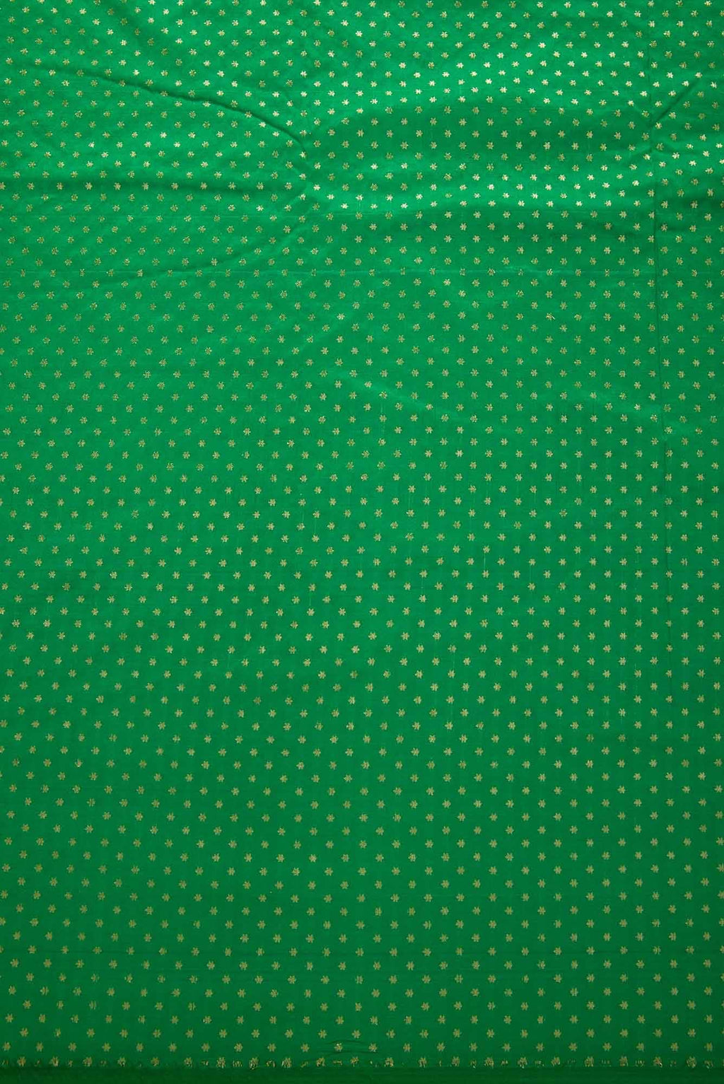 Green Blended Banarasi Silk Dress Material