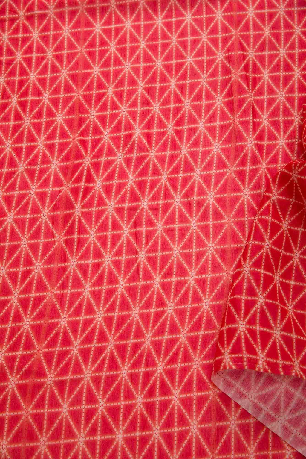 Red Assam Silk Dress Material