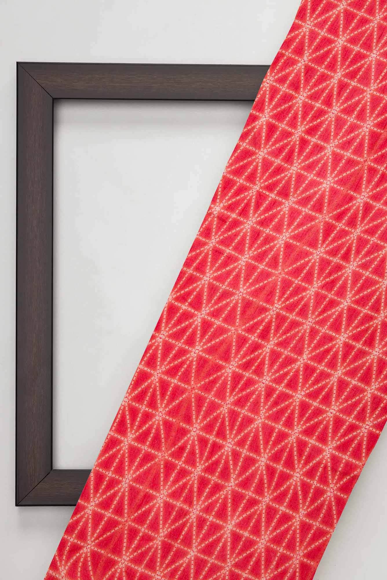 Red Assam Silk Dress Material