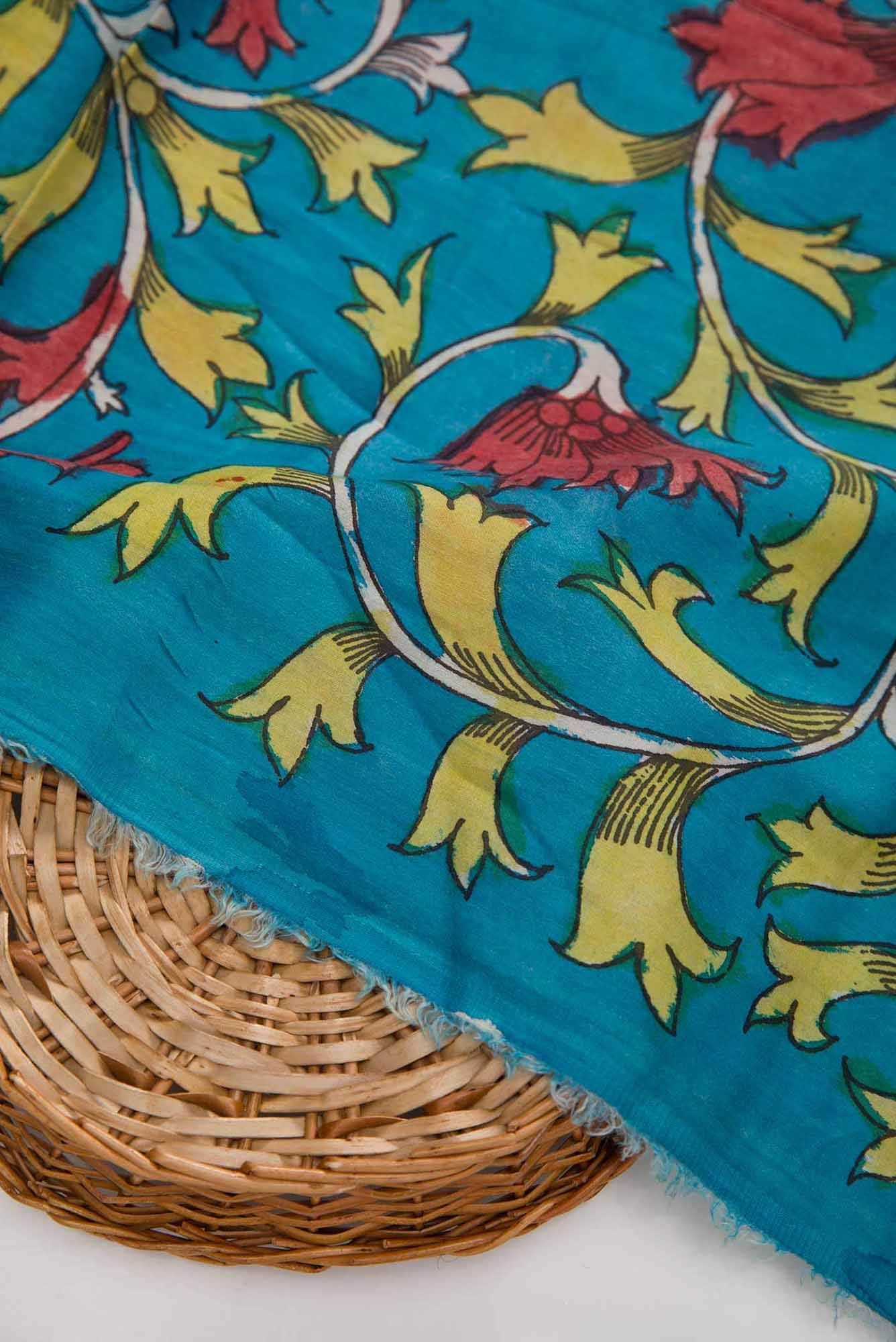 Blue Cotton Dress Material