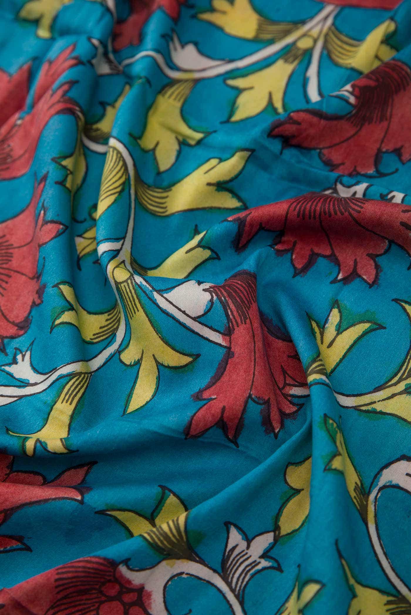 Blue Cotton Dress Material