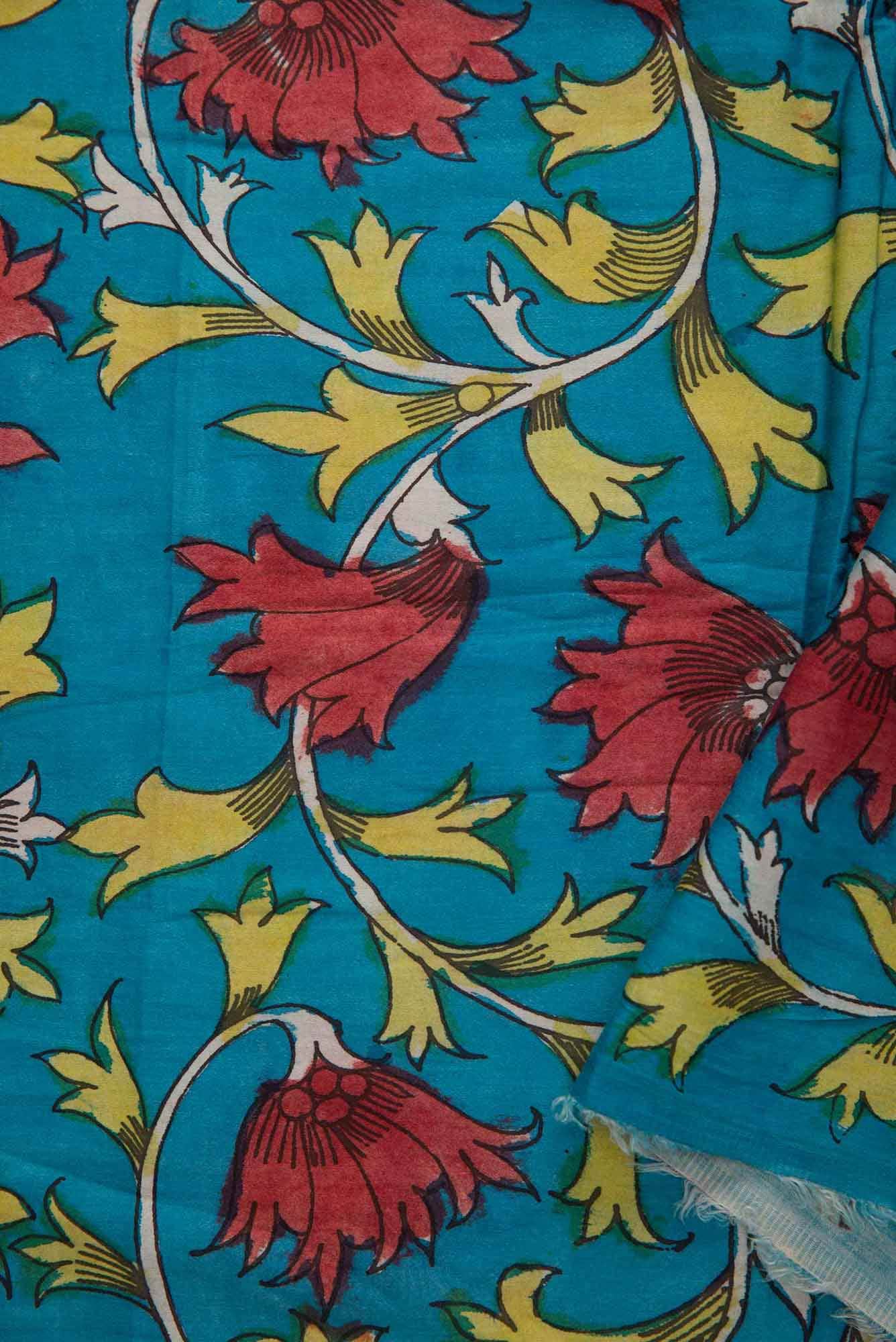 Blue Cotton Dress Material
