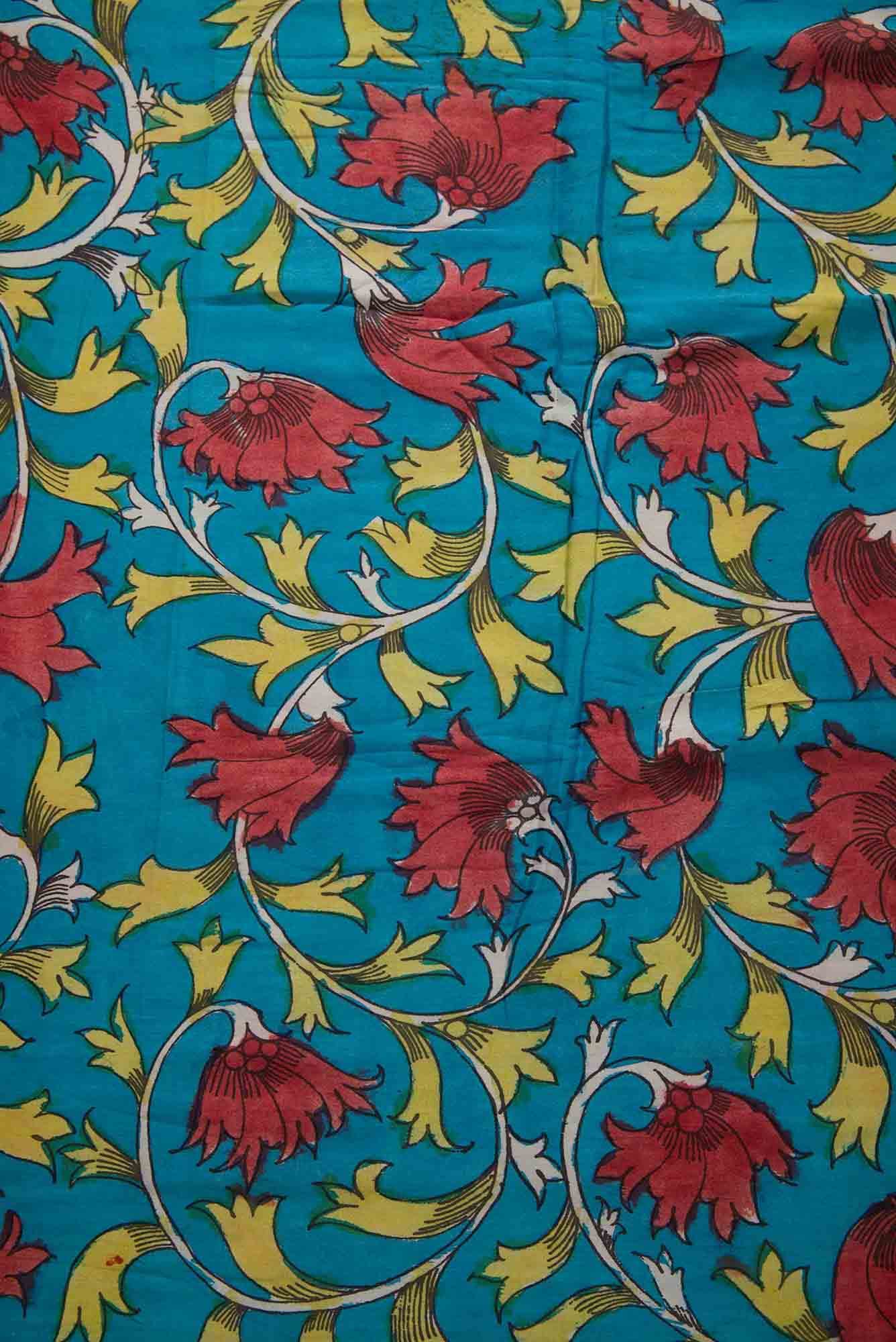 Blue Cotton Dress Material