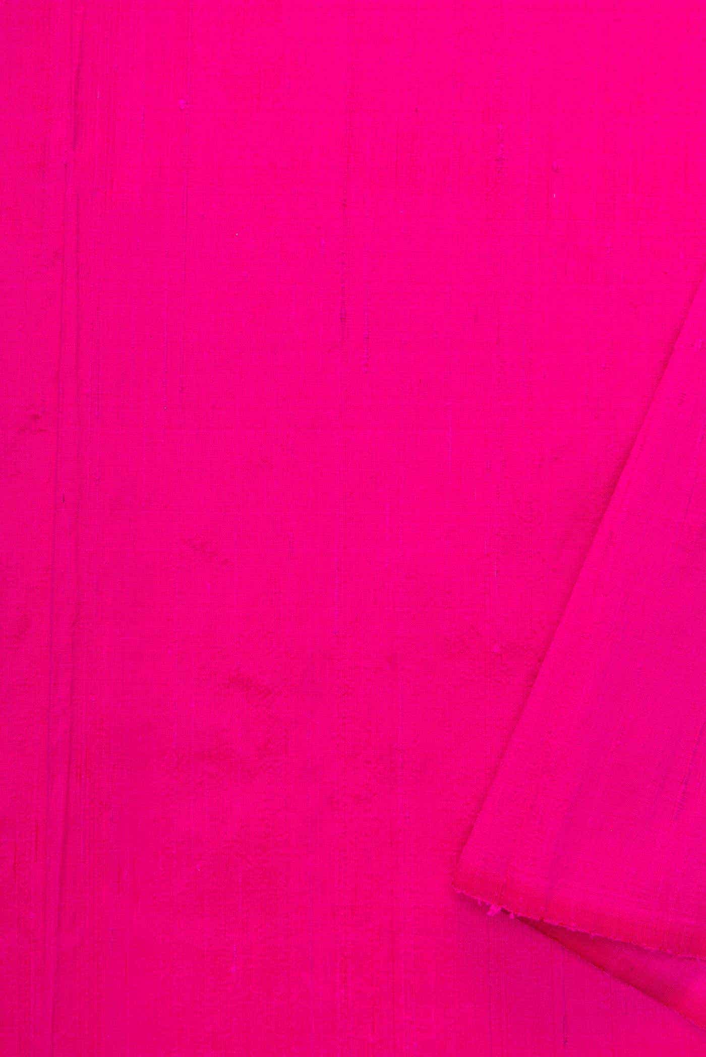 Dark Pink Raw Silk Dress Material
