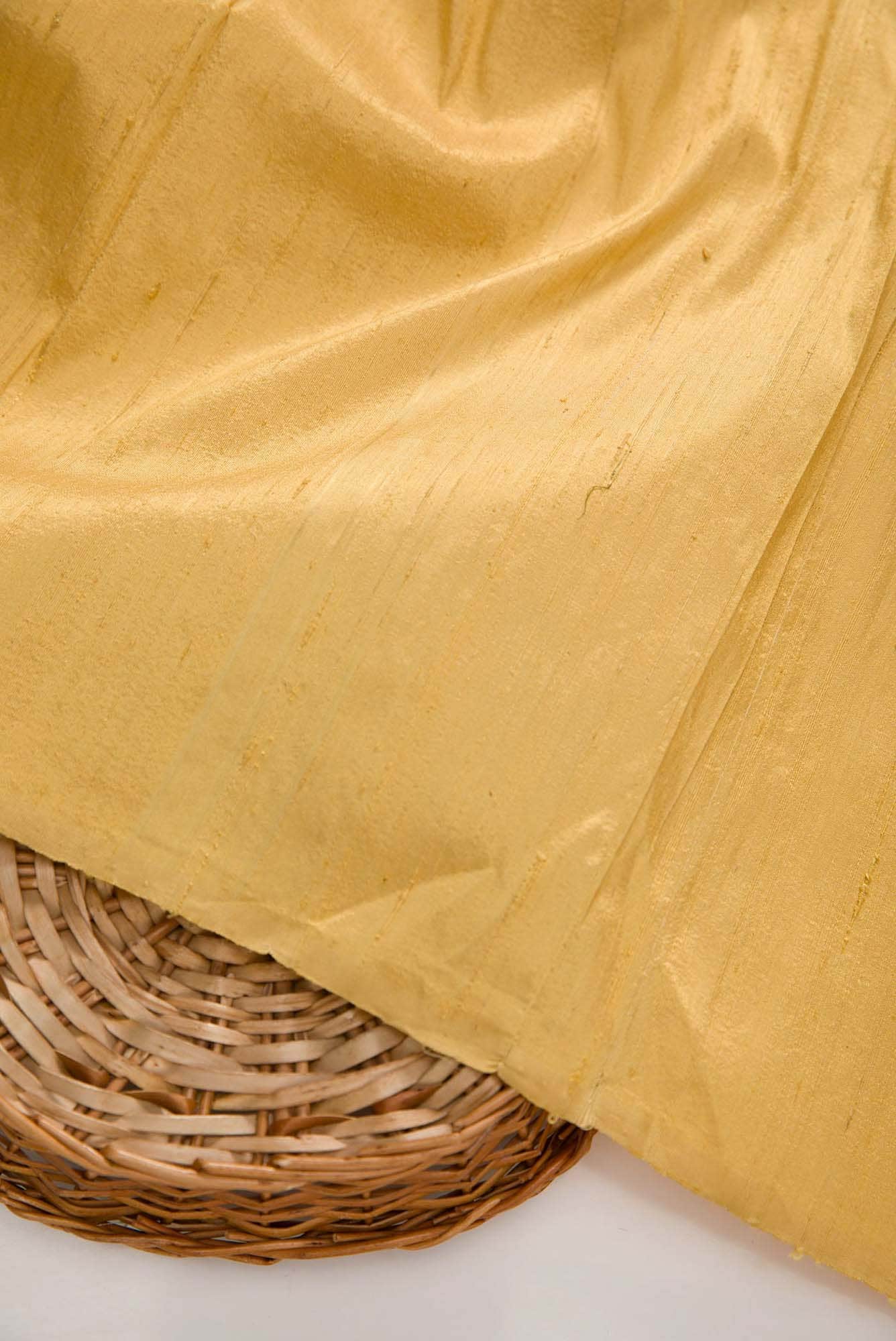 Gold Raw Silk Dress Material