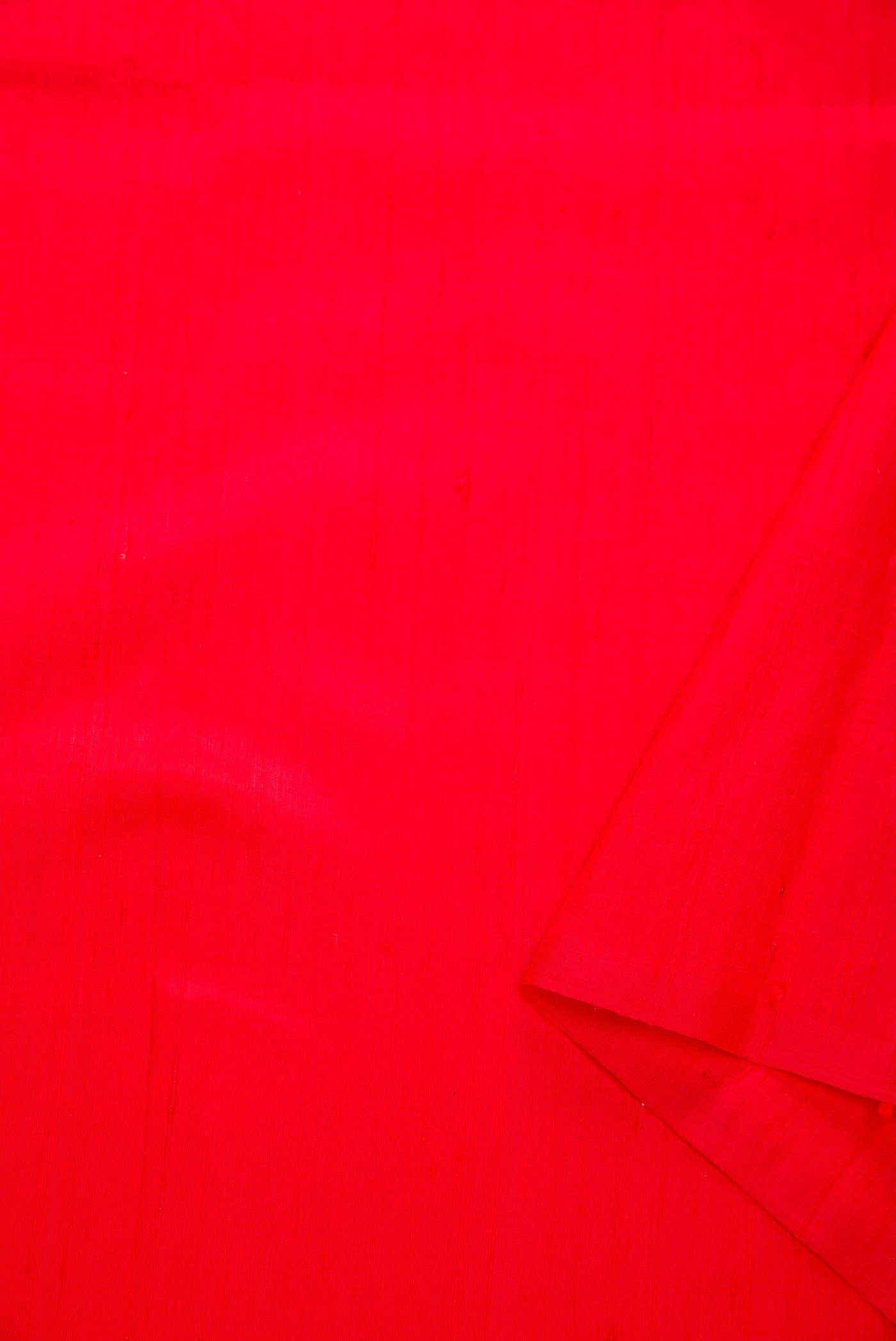 Red Raw Silk Dress Material