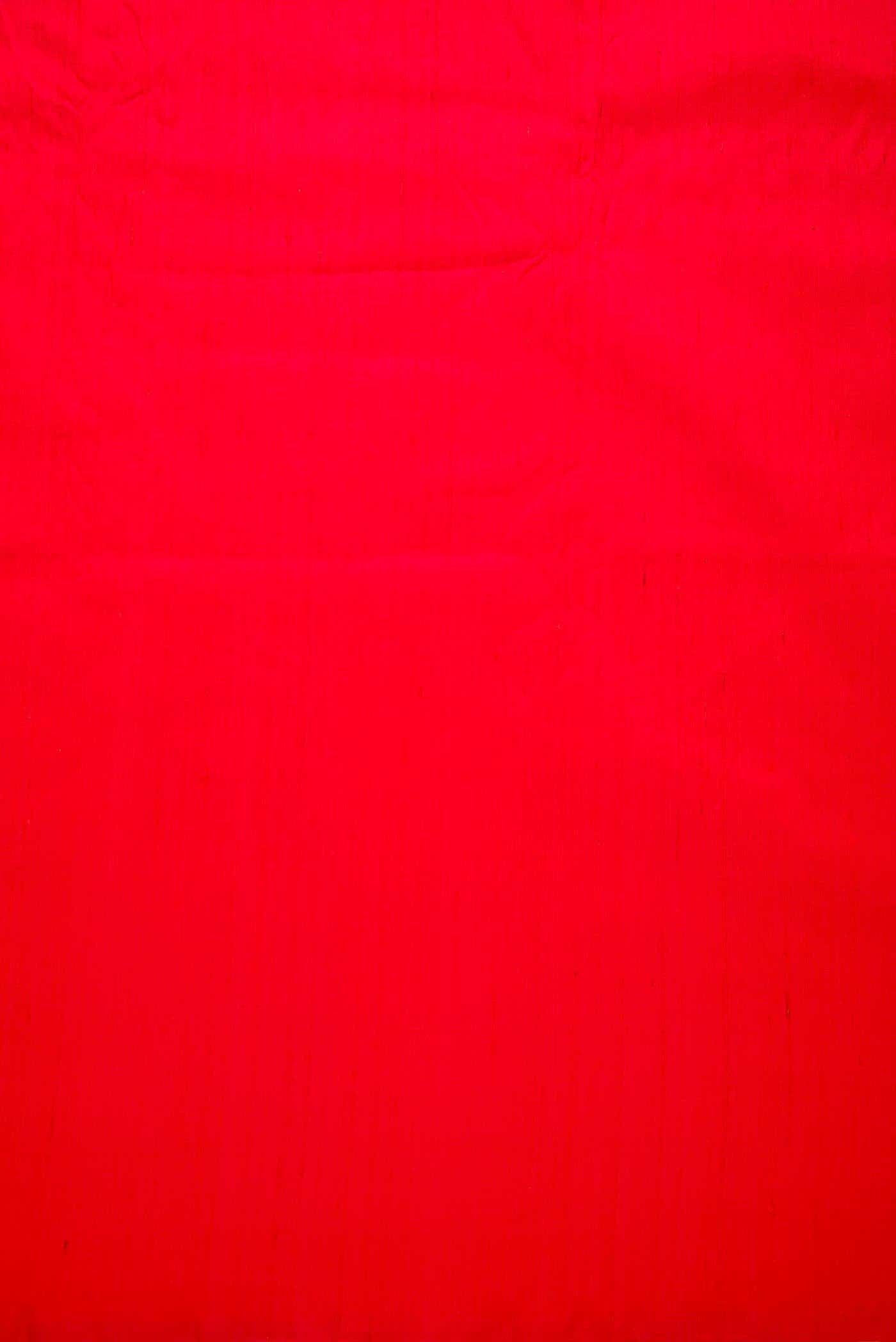 Red Raw Silk Dress Material