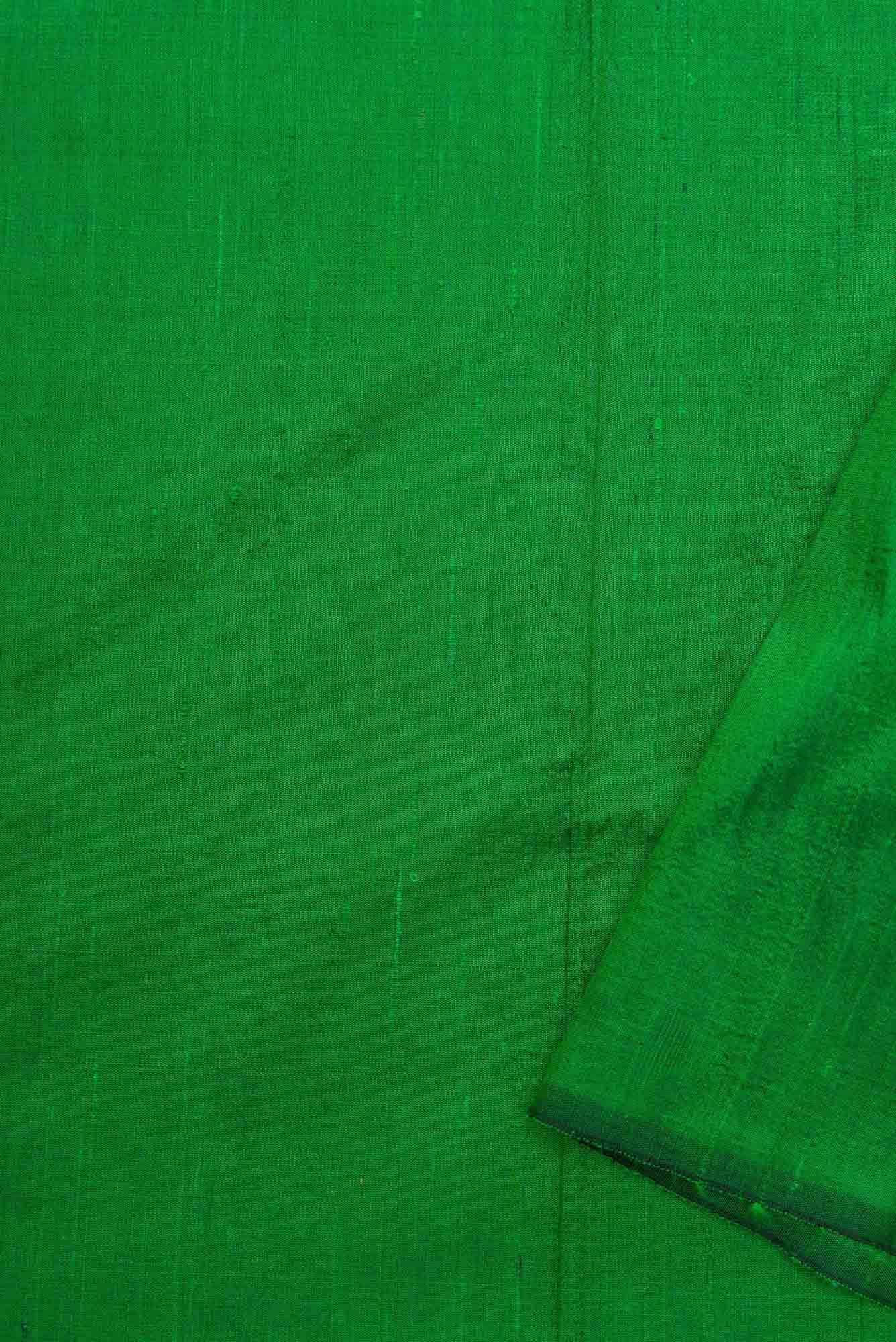 Green Raw Silk Dress Material