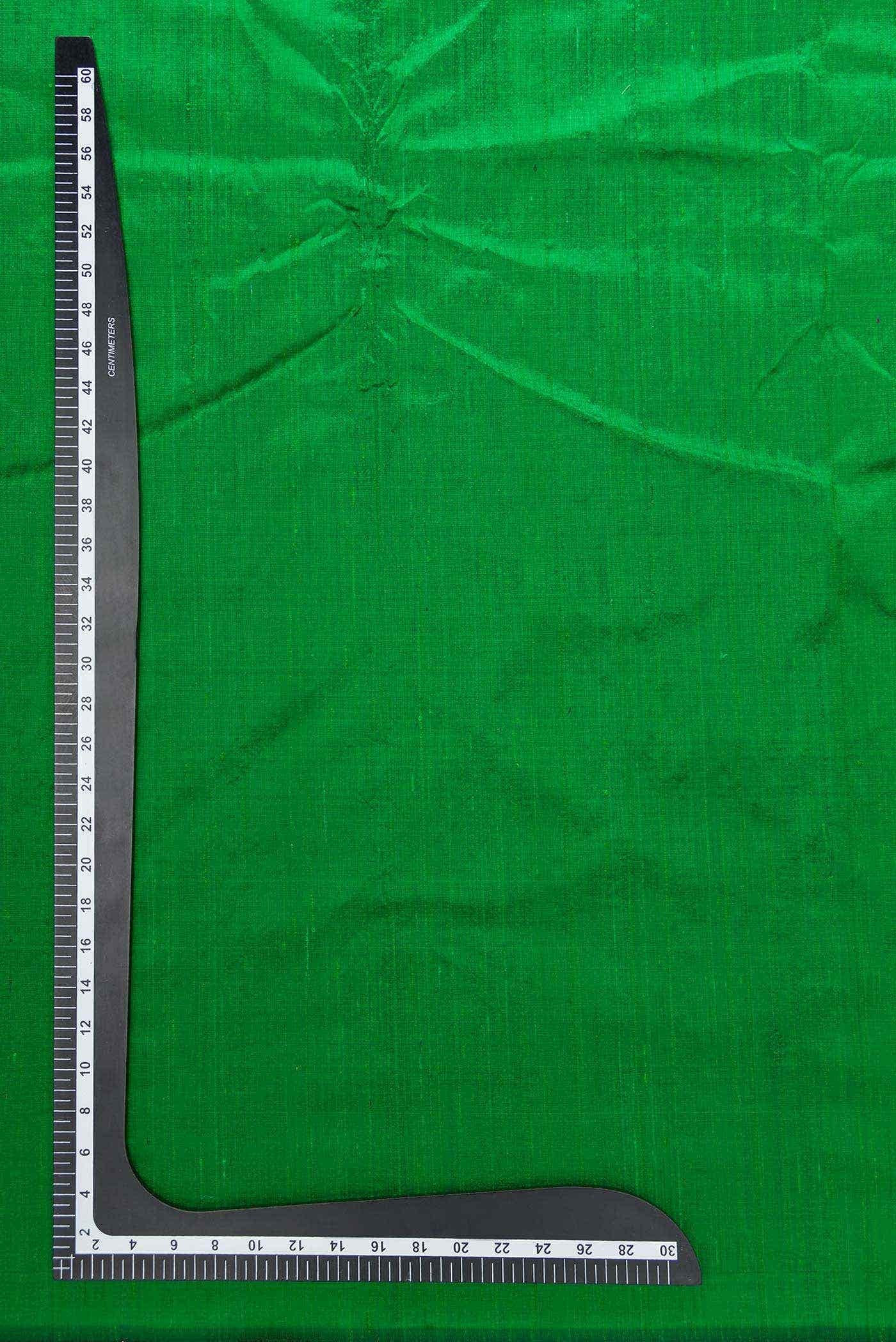 Green Raw Silk Dress Material