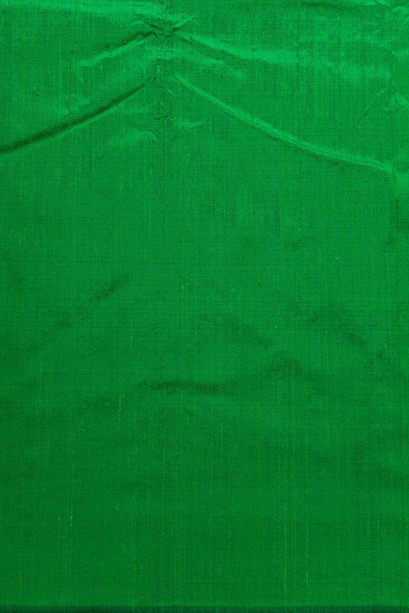 Green Raw Silk Dress Material
