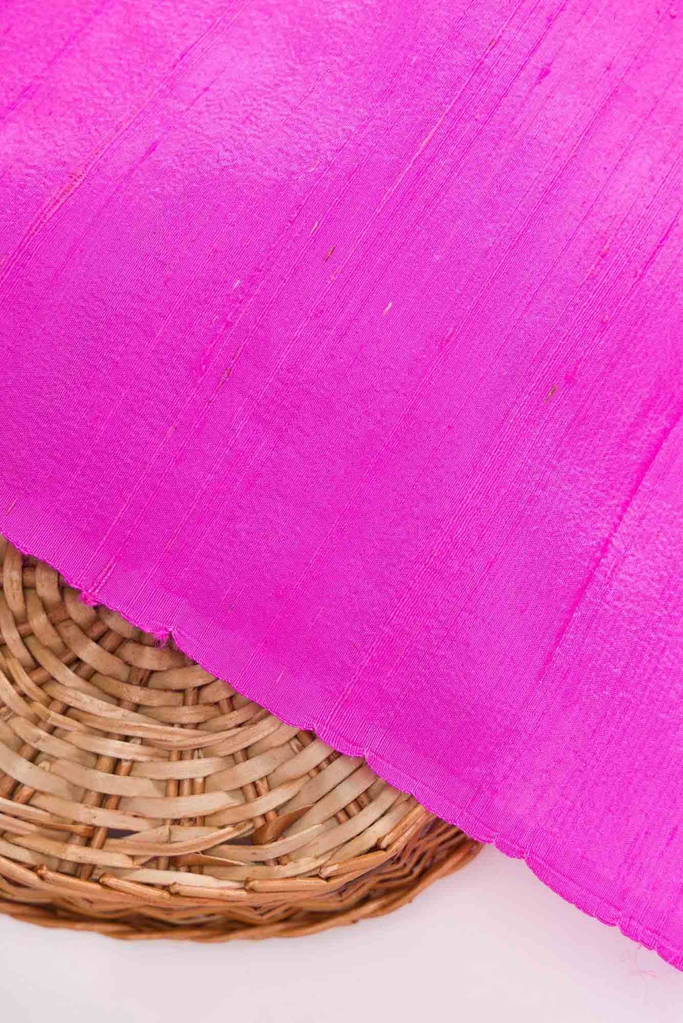 Pink Raw Silk Dress Material