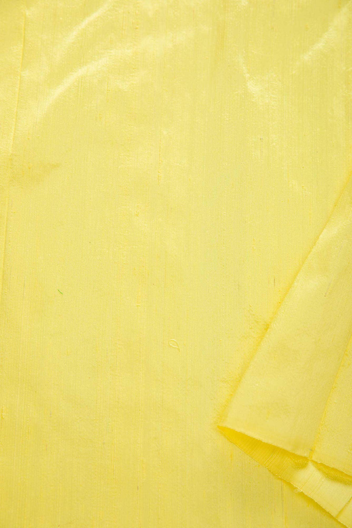Lemon Yellow Raw Silk Dress Material