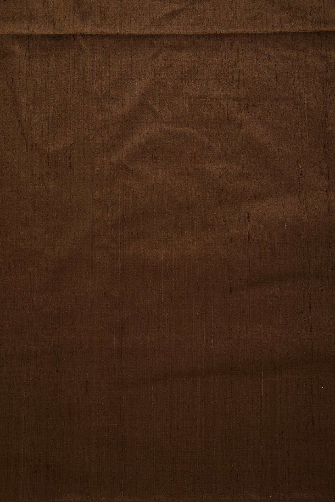 Brown Raw Silk Dress Material