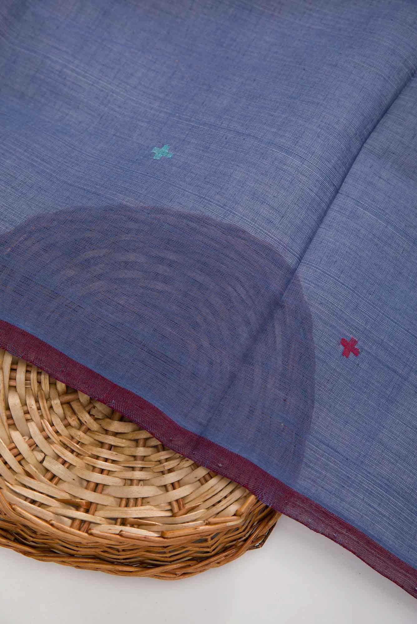 Blue Cotton Dress Material