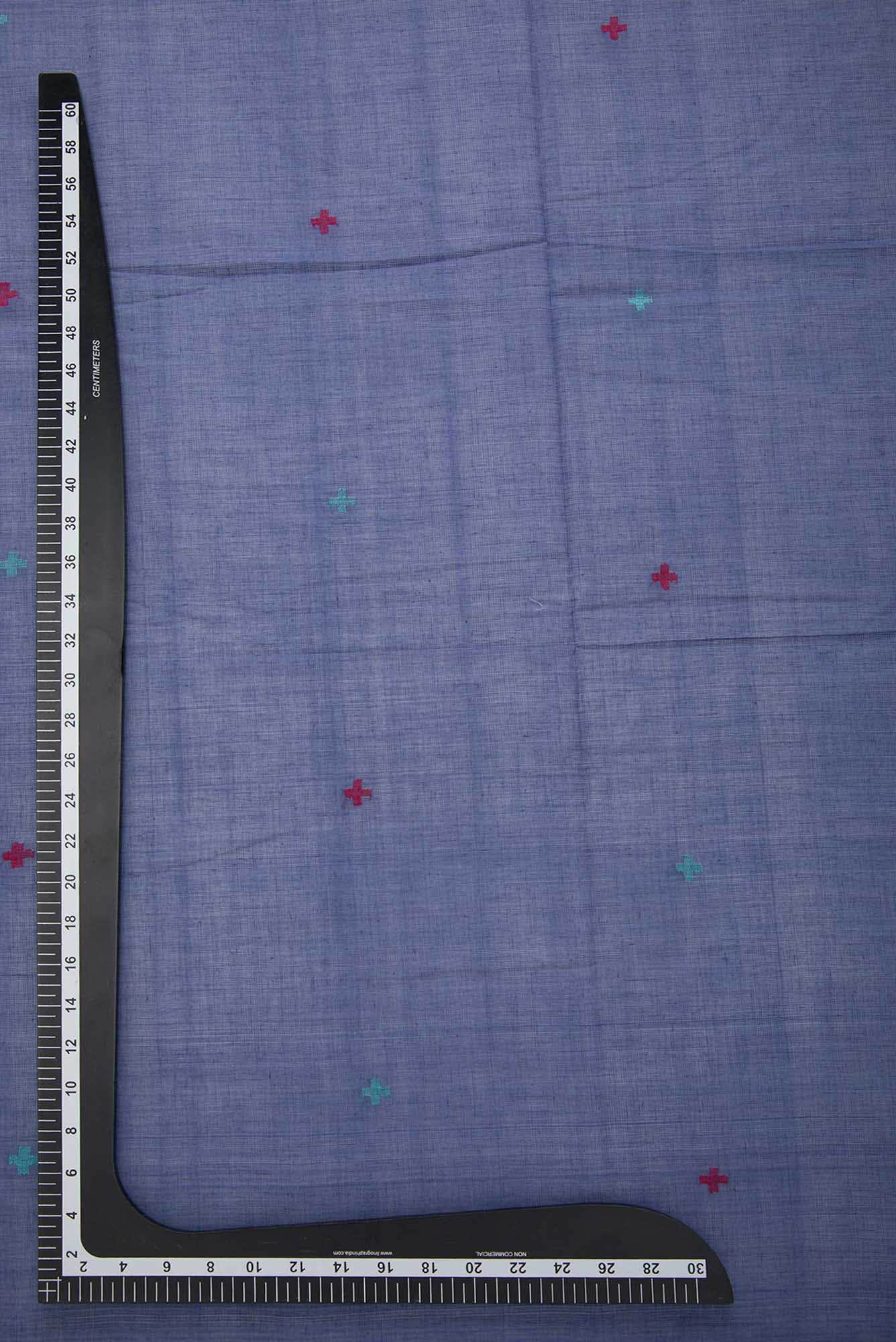 Blue Cotton Dress Material