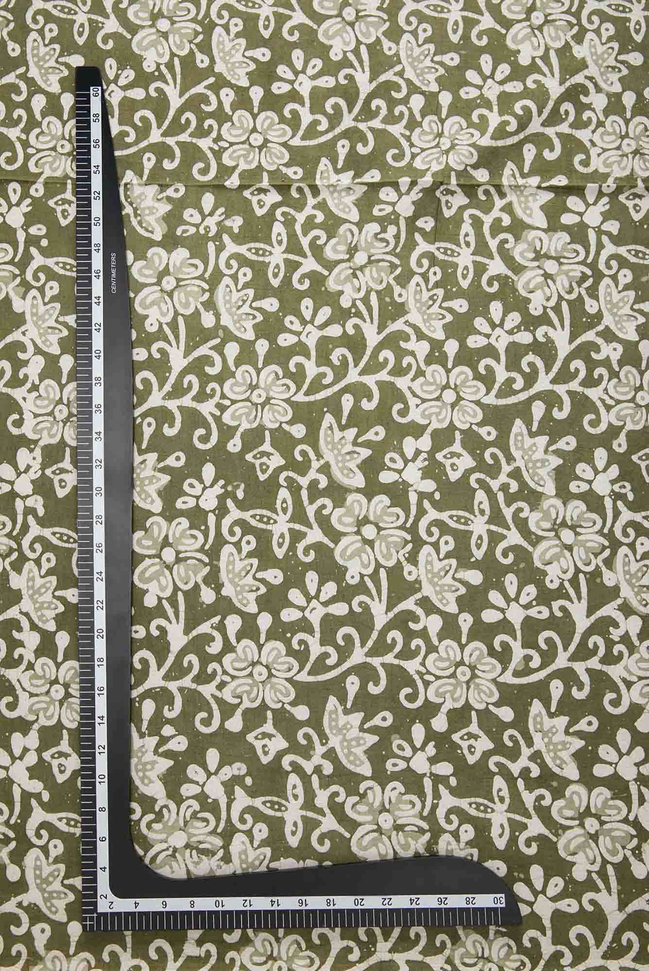 Green Cotton Dress Material