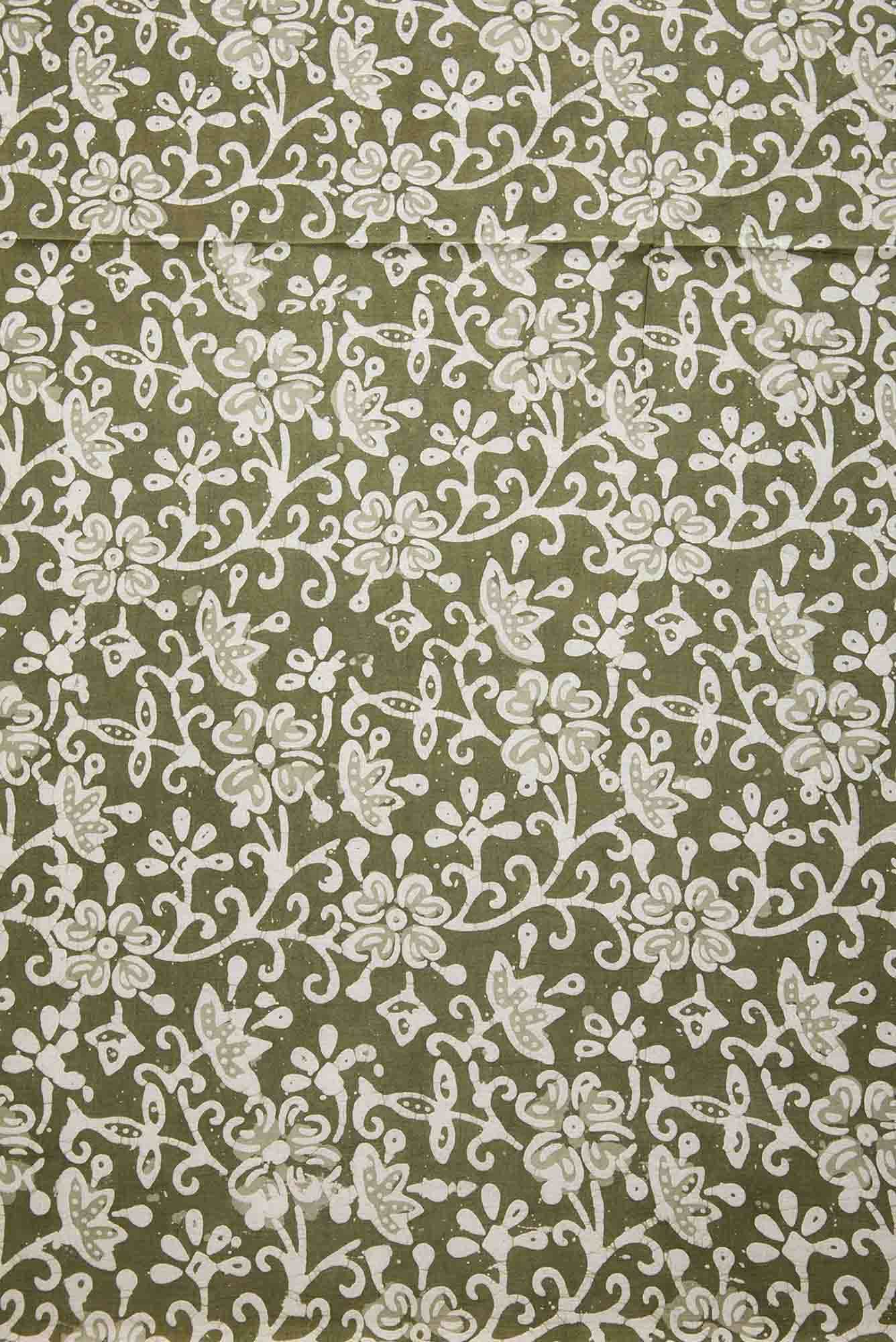 Green Cotton Dress Material