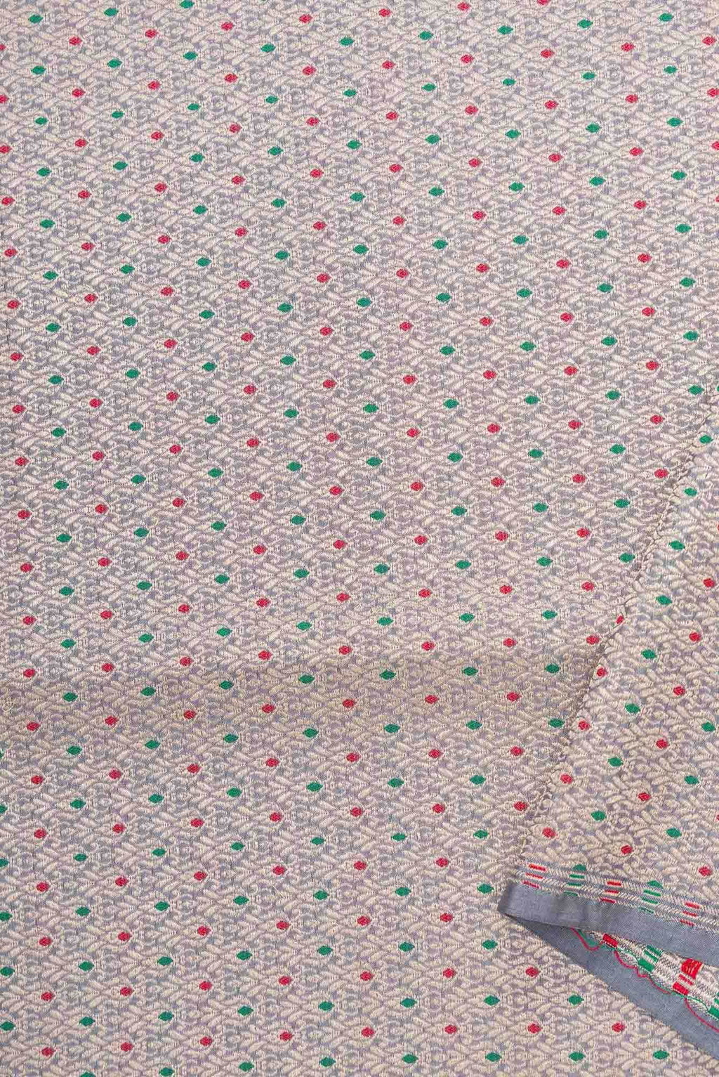Grey Banarasi Silk Dress Material