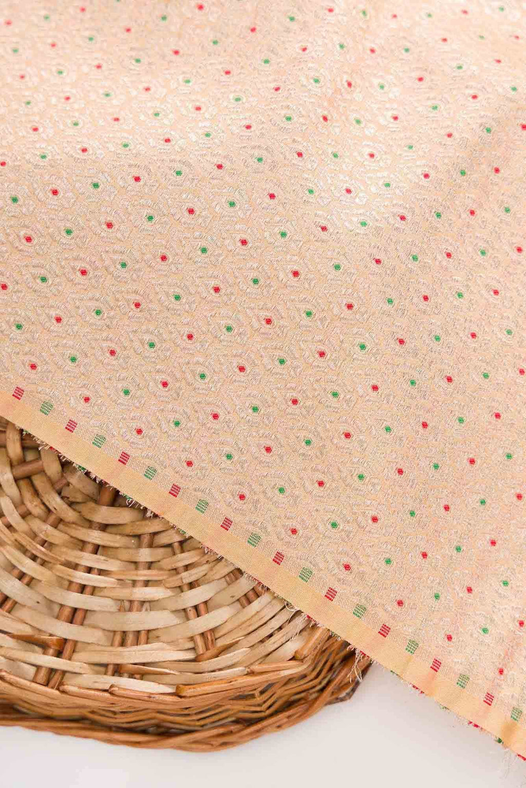 Sandal Banarasi Silk Dress Material