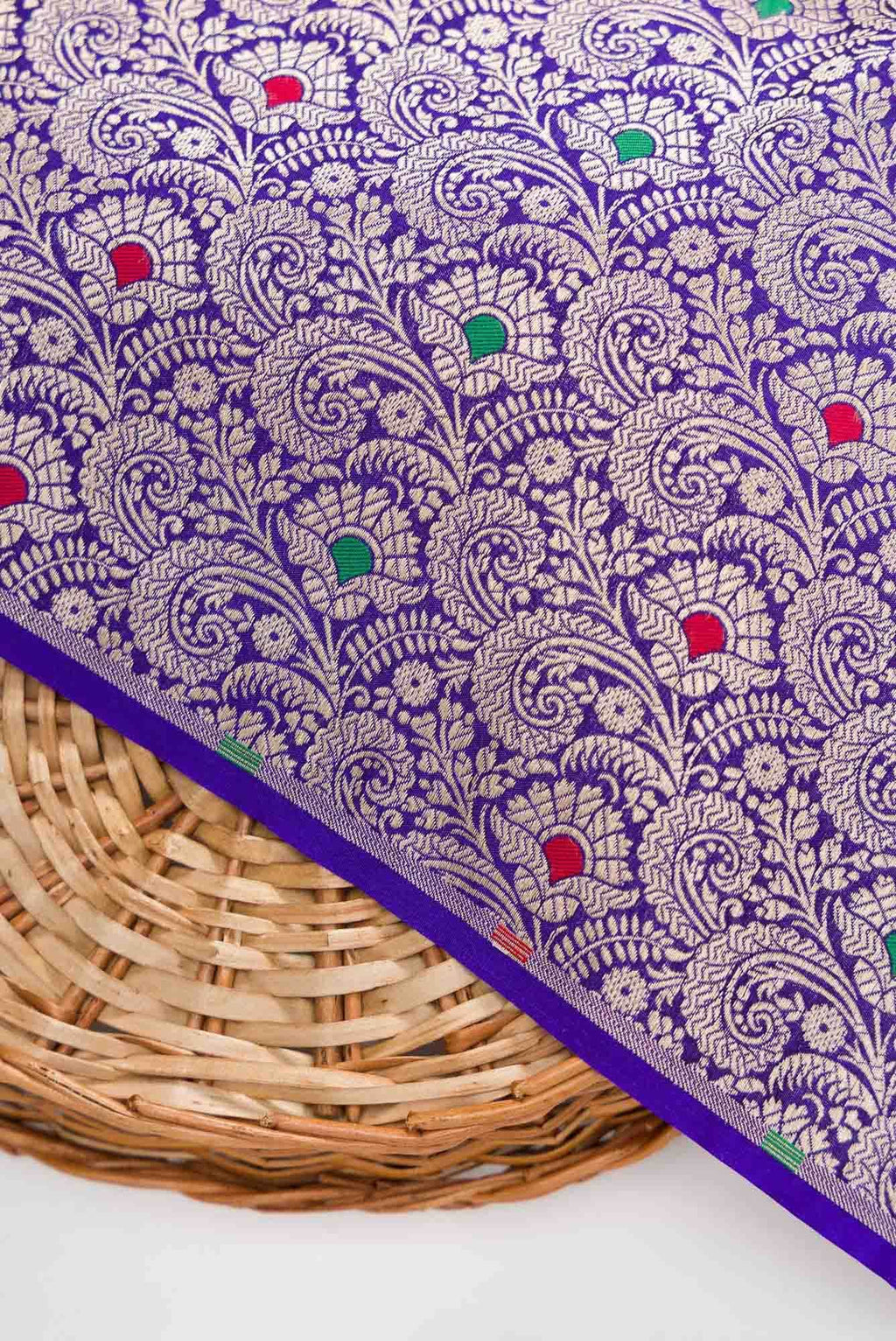 Royal Blue Banarasi Silk Dress Material