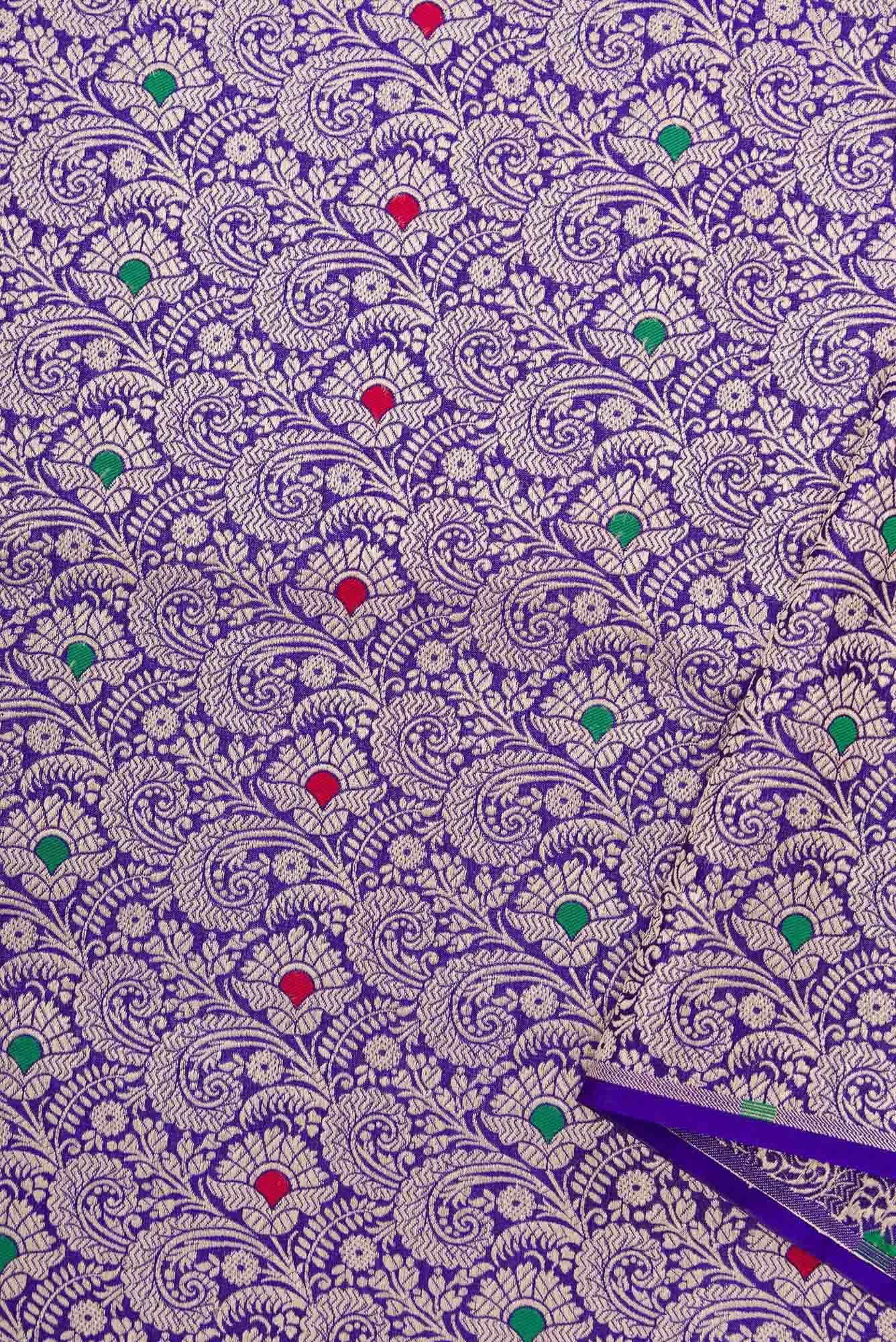 Royal Blue Banarasi Silk Dress Material