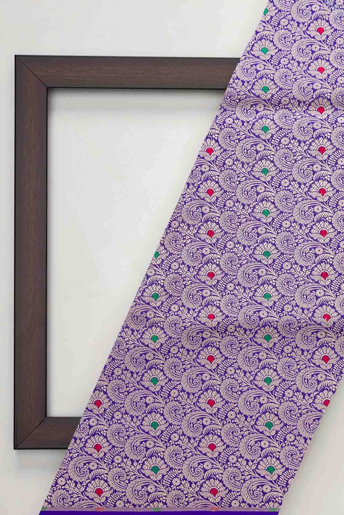 Royal Blue Banarasi Silk Dress Material