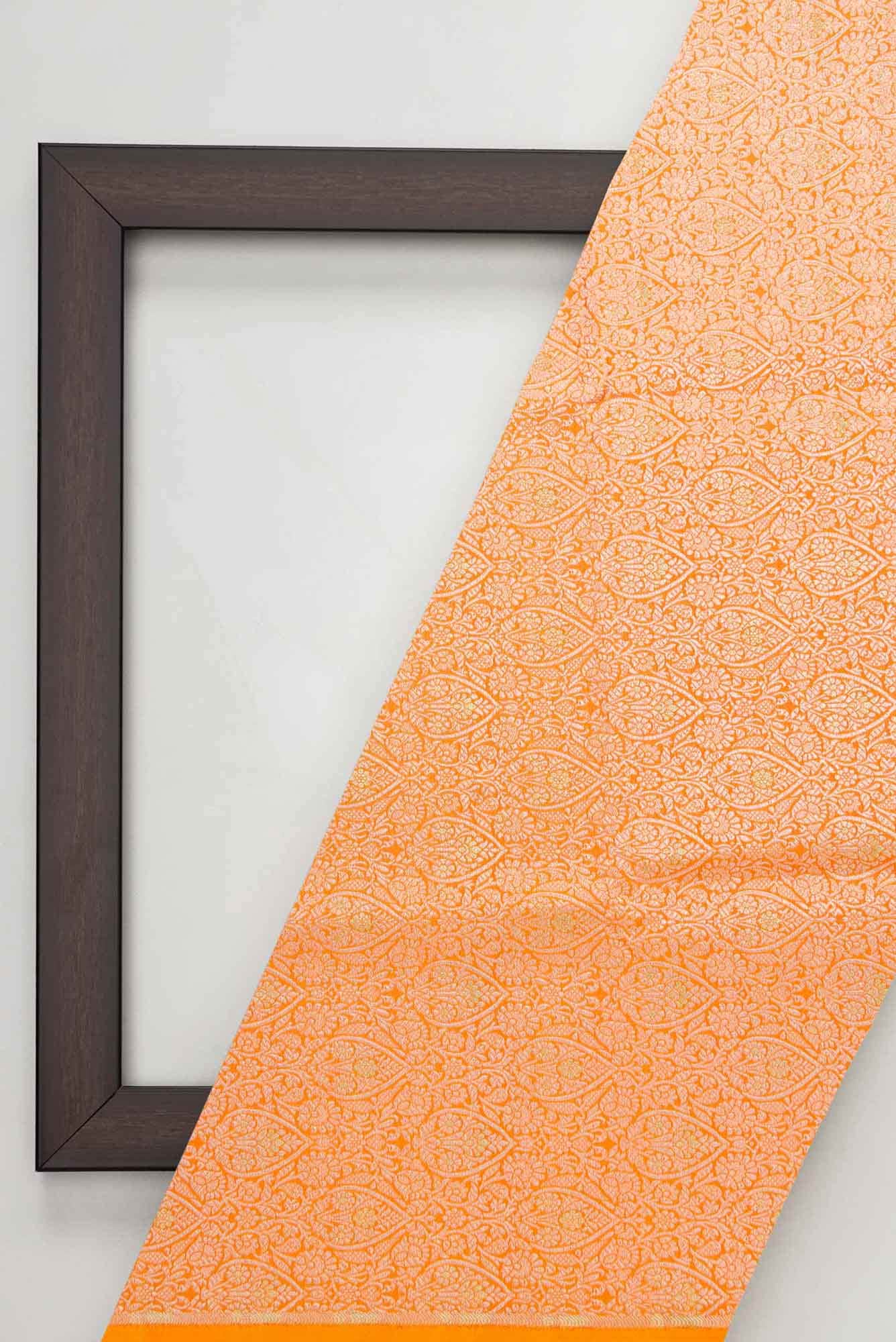 Yellow Banarasi Silk Dress Material