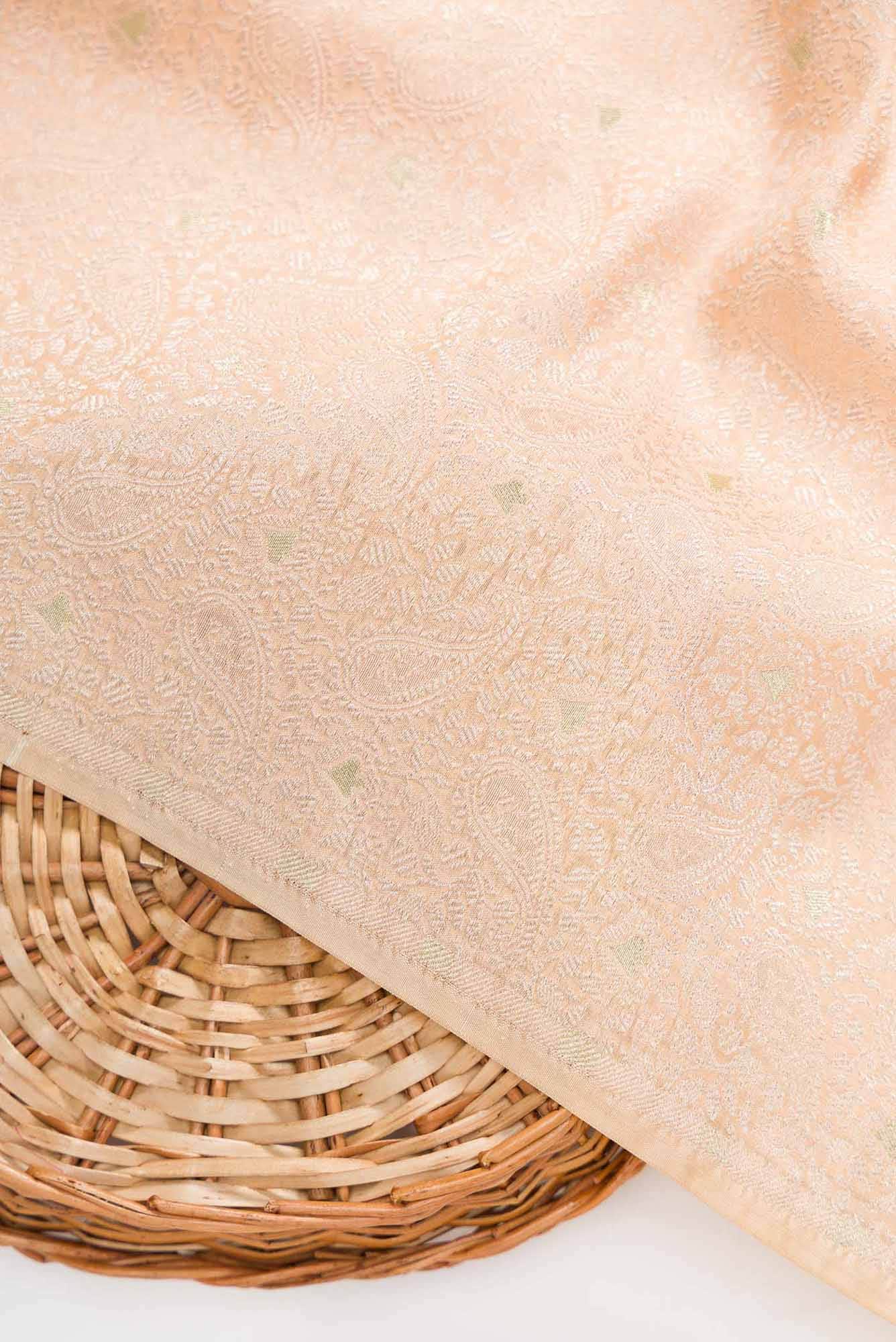 Sandal Banarasi Silk Dress Material