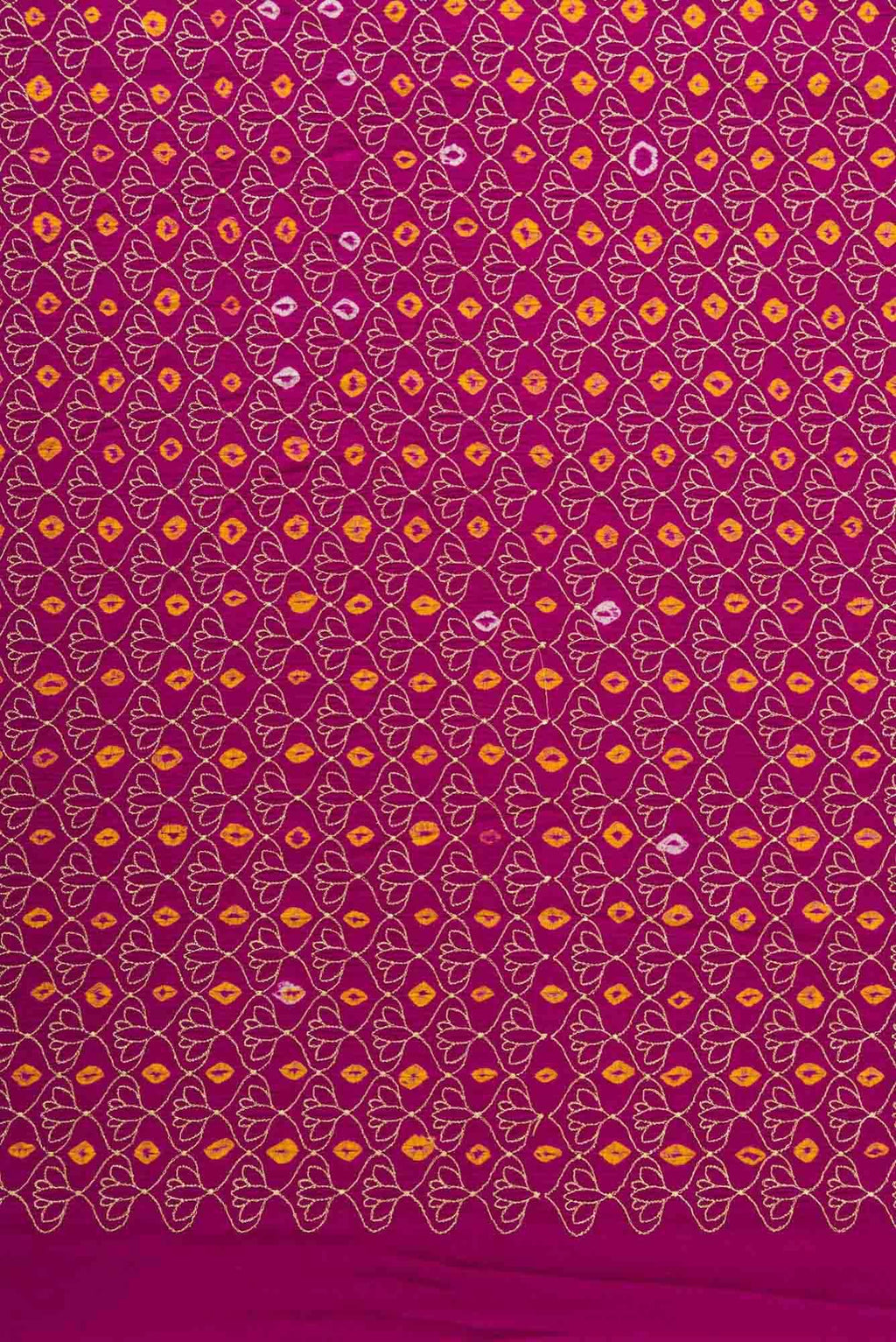 Purple Bandhani Silk Dress Material
