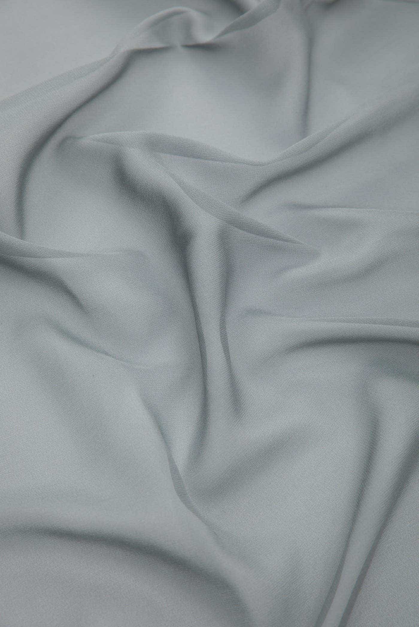 Grey Mysore Georgette Dress Material