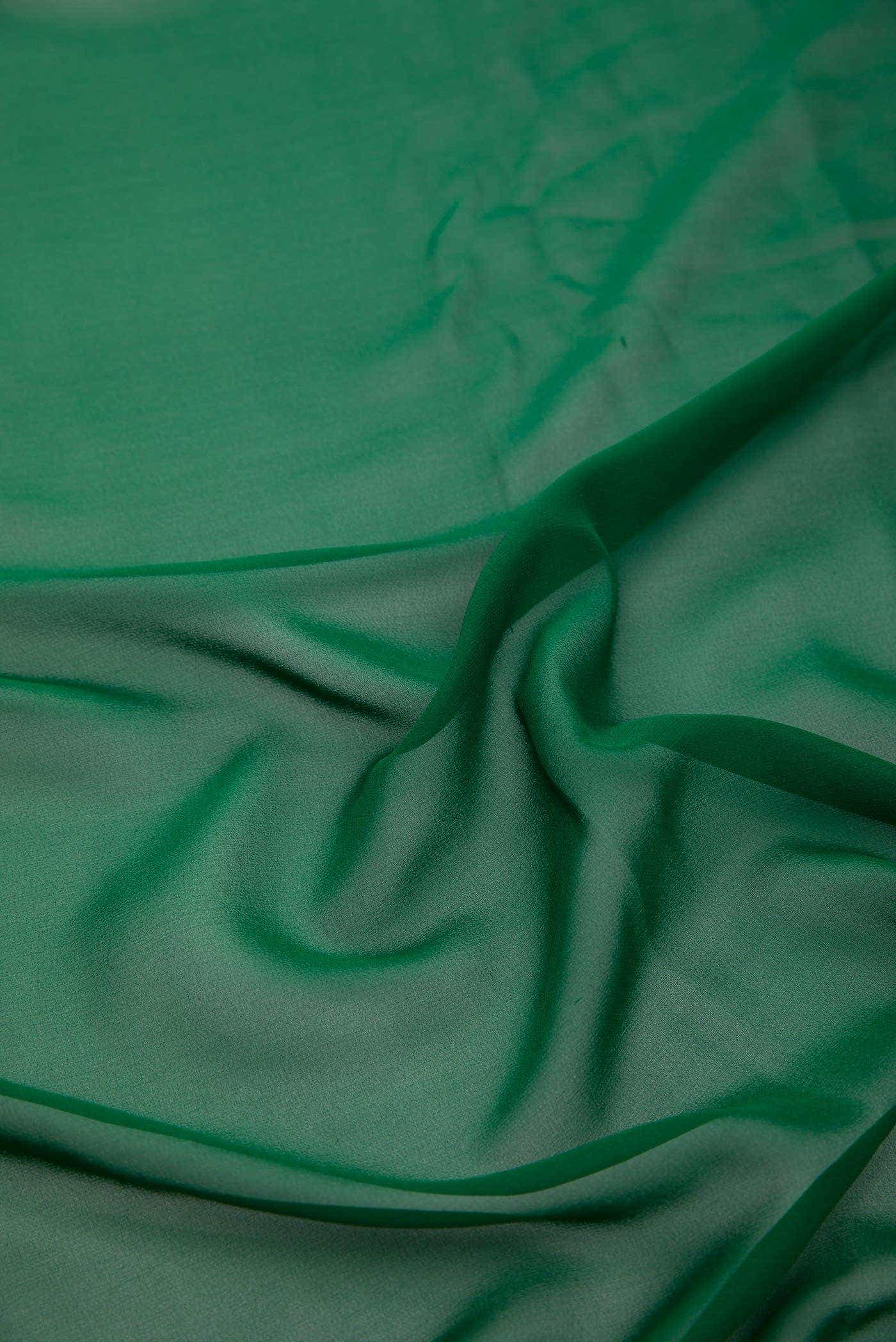 Green Georgette Dress Material