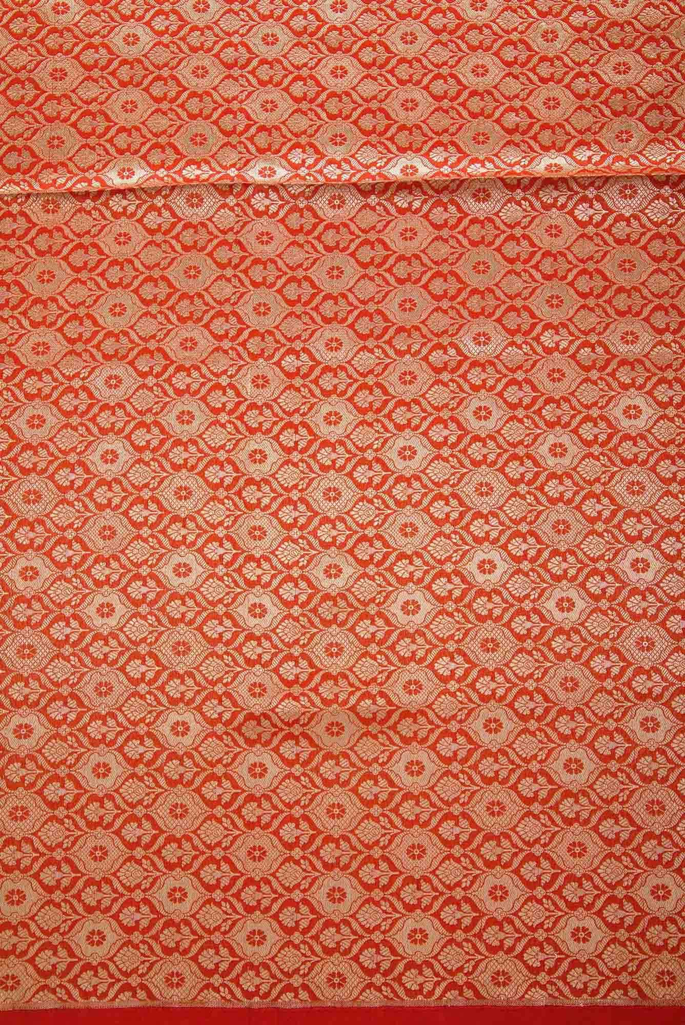 Red Banarasi Silk Dress Material