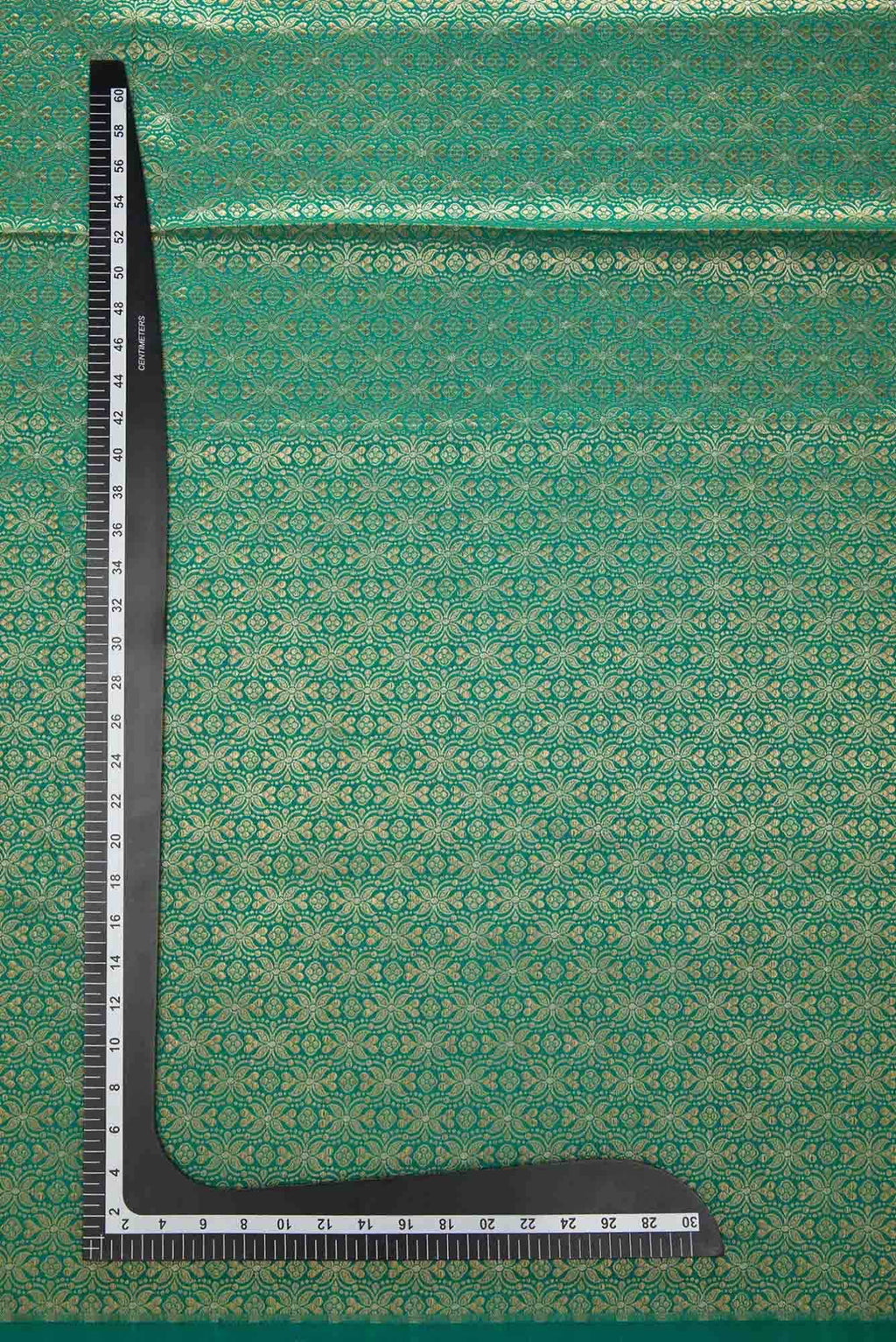 Green Banarasi Silk Dress Material