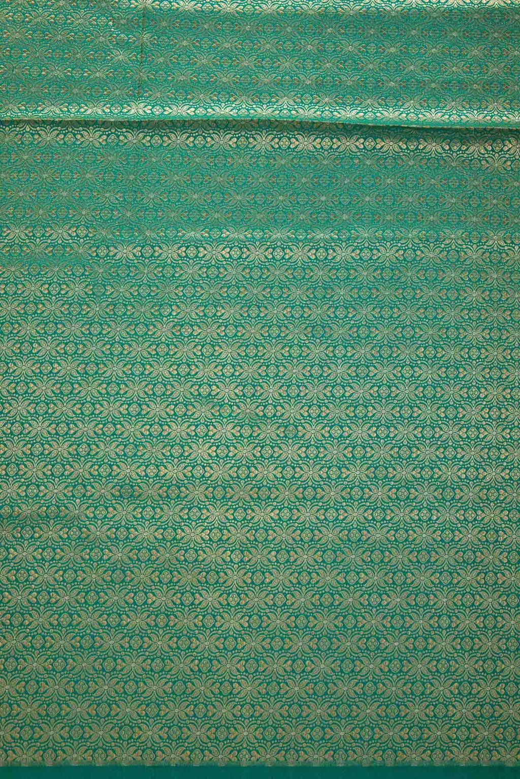 Green Banarasi Silk Dress Material